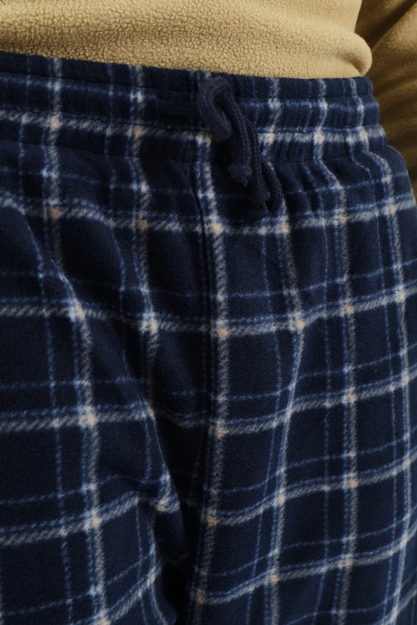 Polar Fleece Top & Check Pants Pyjama Set - Light Green - Image 5