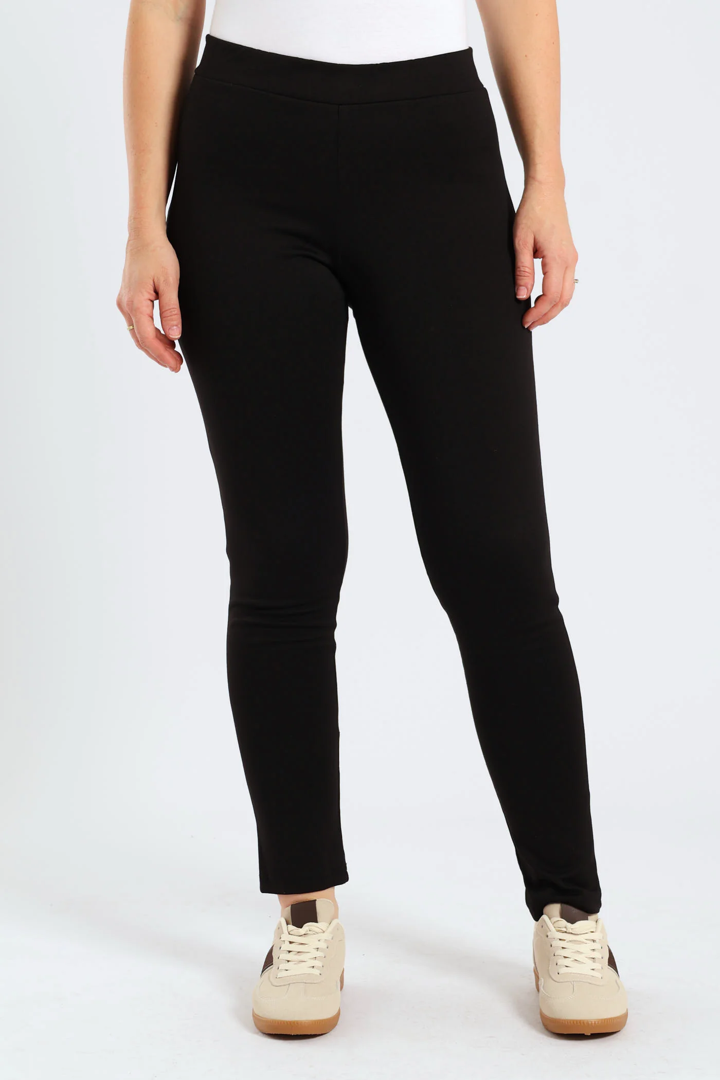 Ponte Fitted Skinny Pant - Black - Image 2
