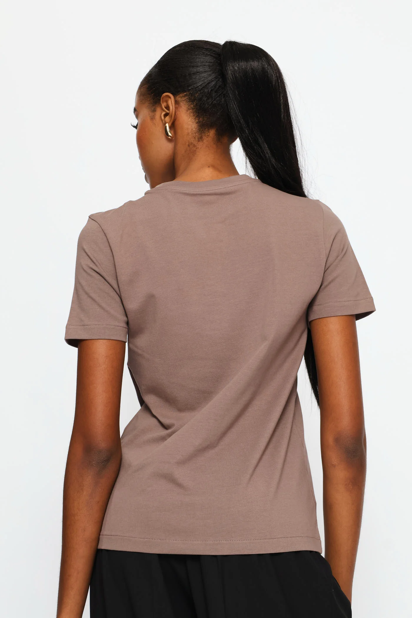 Pony Embroidered T-Shirt - Light Brown - Image 5