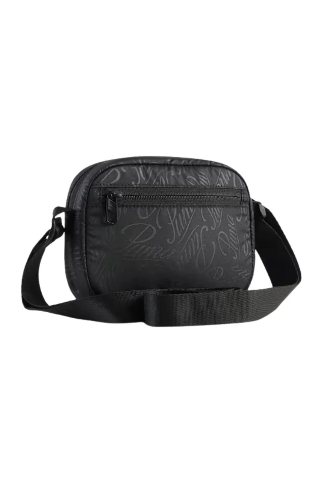 Pop Crossbody Black-Script Print Bag - Black - Image 2