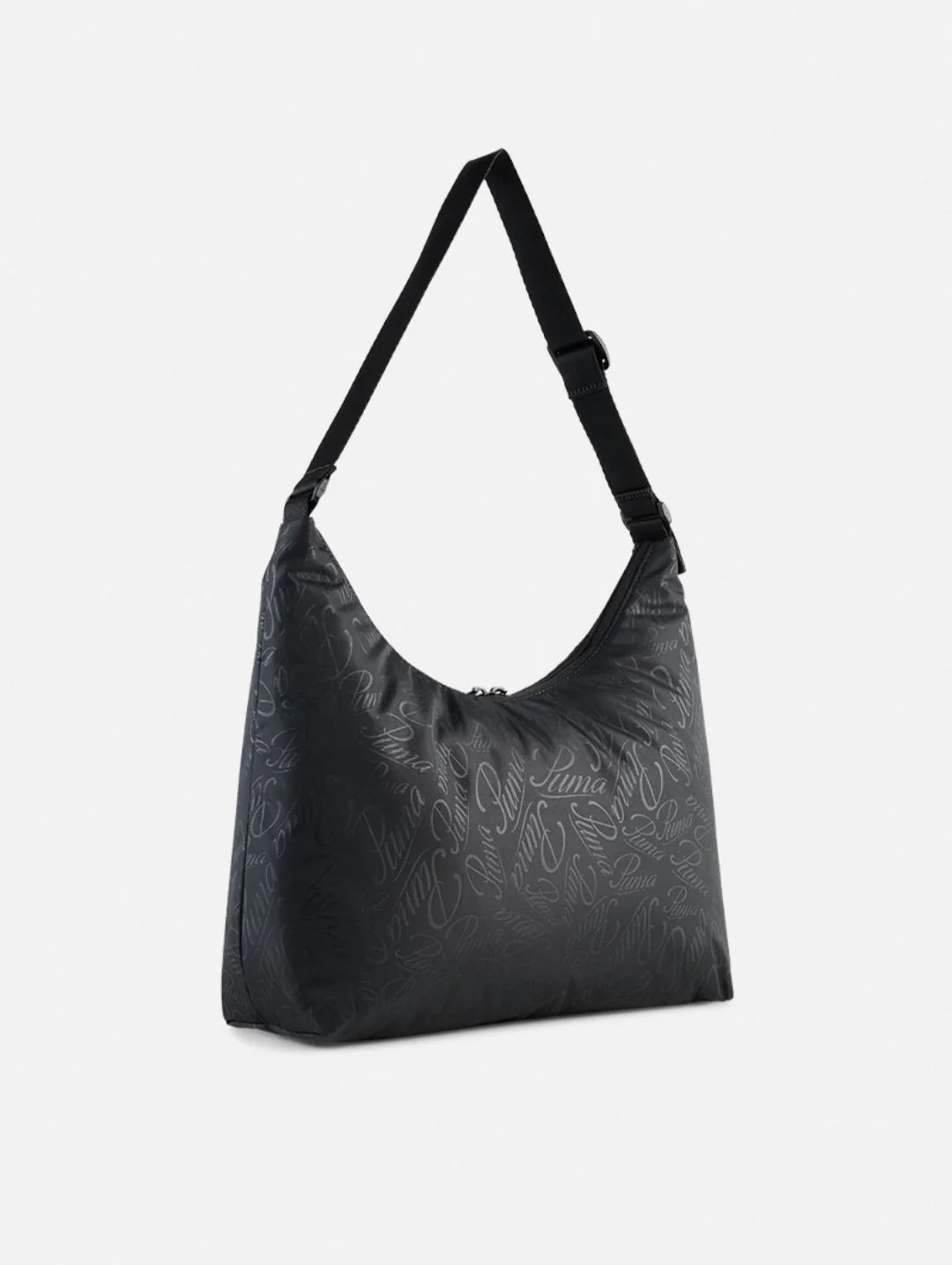 Pop Slouchy Script Hobo Bag - Black - Image 2
