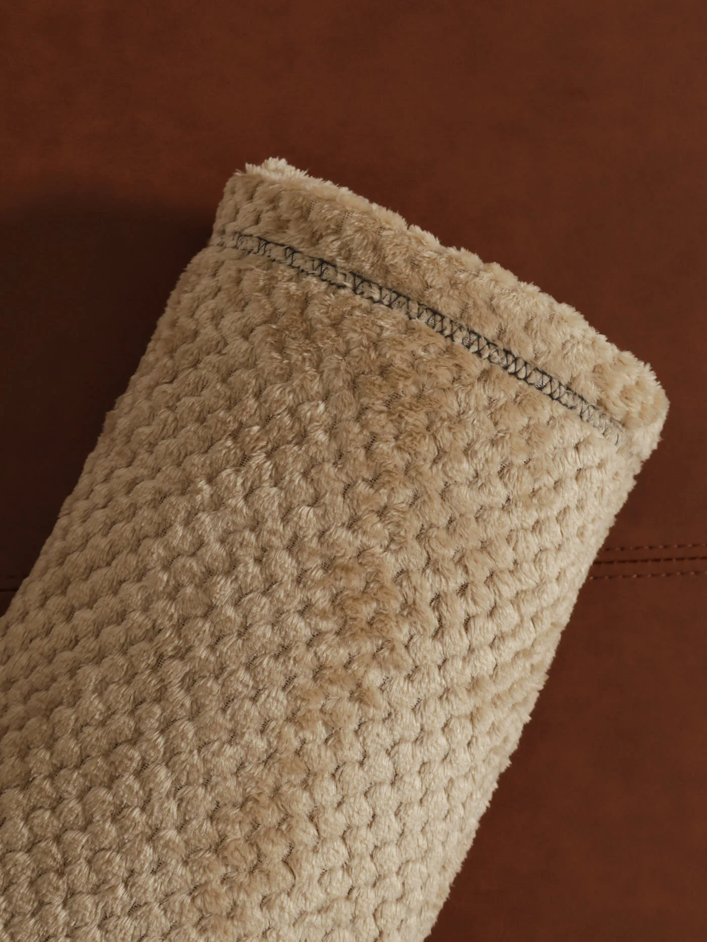 Popcorn Flannel Blanket 125X152cm  - Stone - Image 3