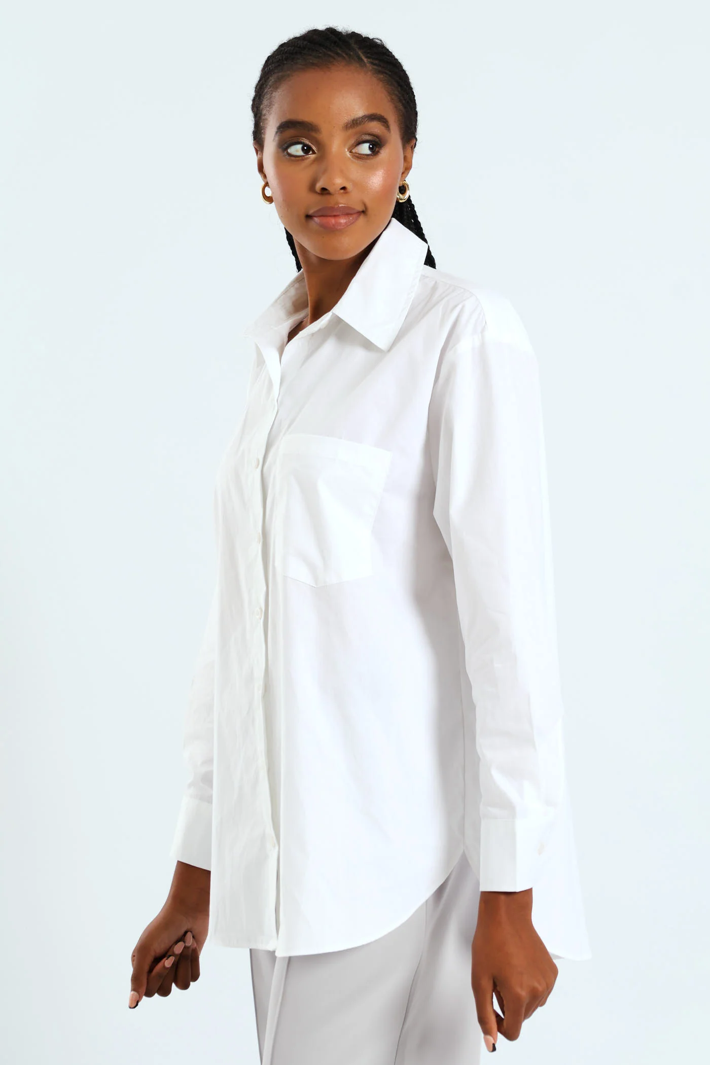 Poplin Shirt - White - Image 4