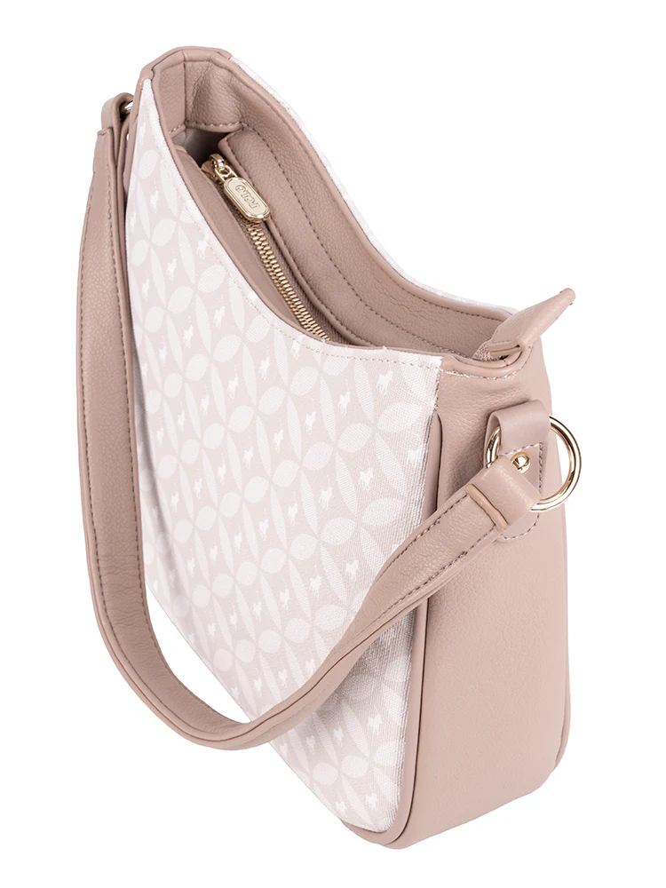Porter Hobo Crossbody Bag - Taupe - Image 7