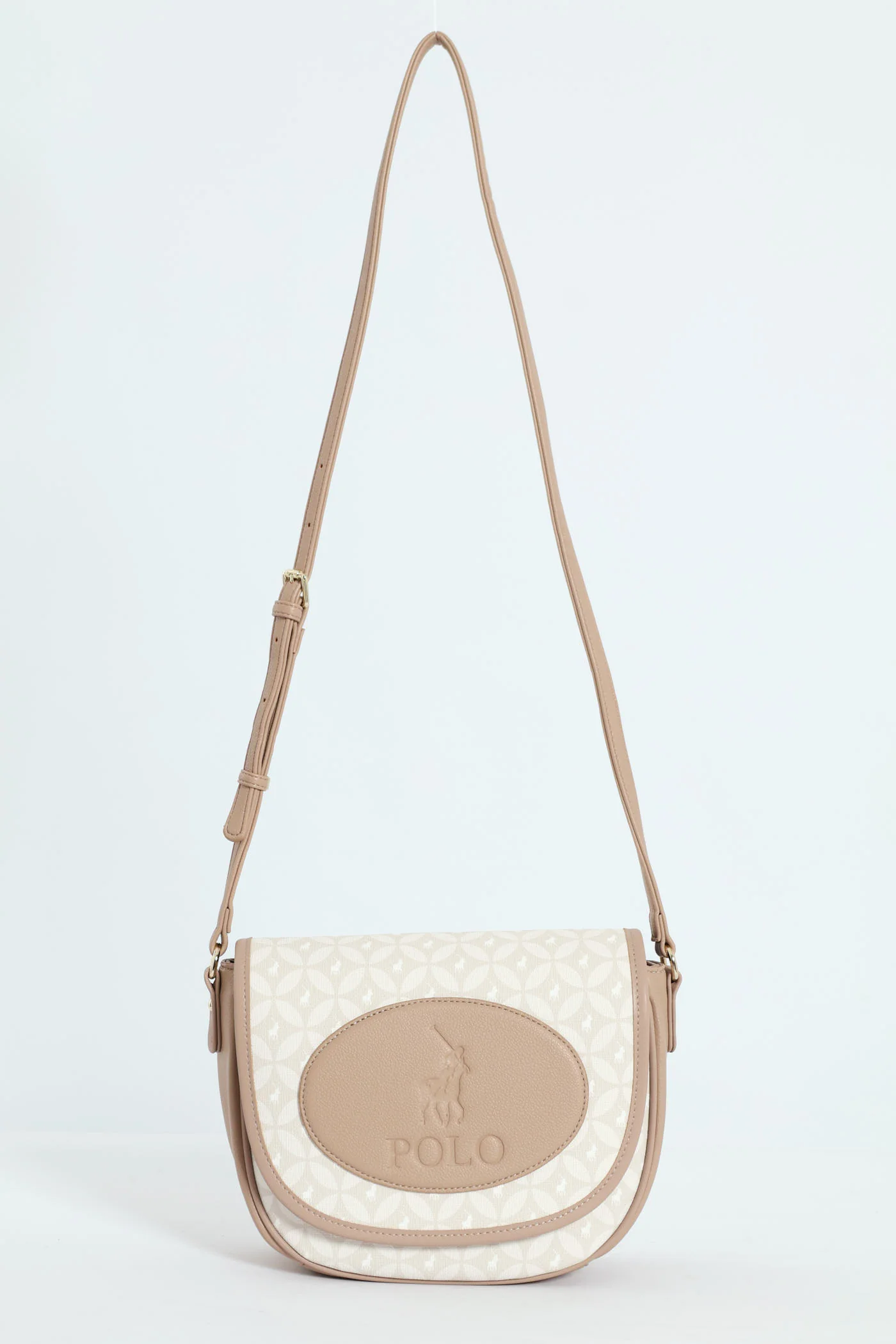 Porter Saddle Crossbody Bag - Taupe - Image 2