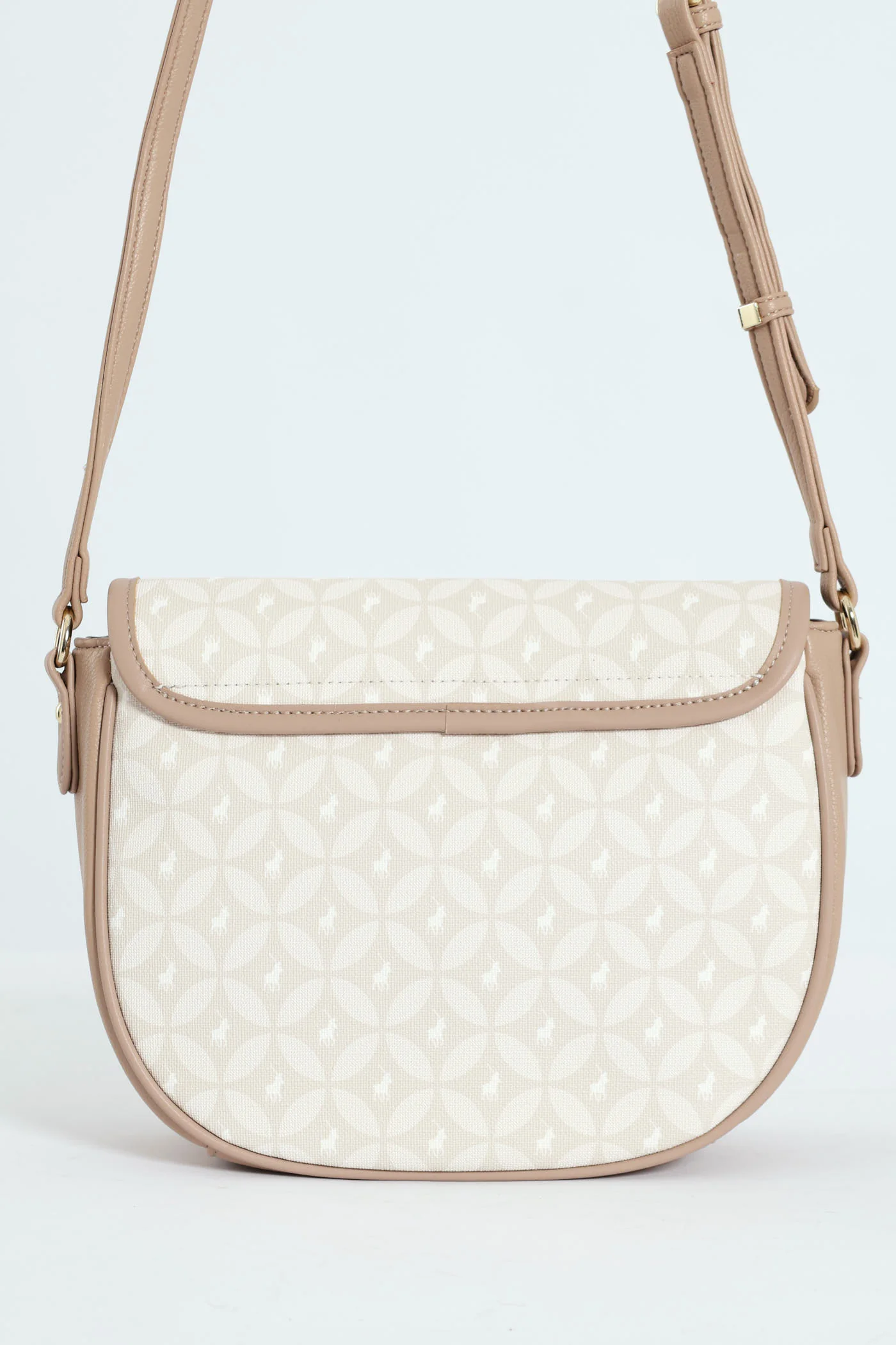 Porter Saddle Crossbody Bag - Taupe - Image 3