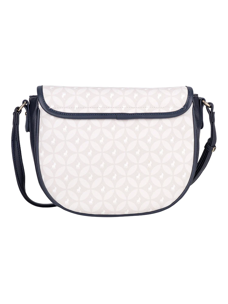 Porter Saddle Flapover Sling Bag - Navy - Image 3