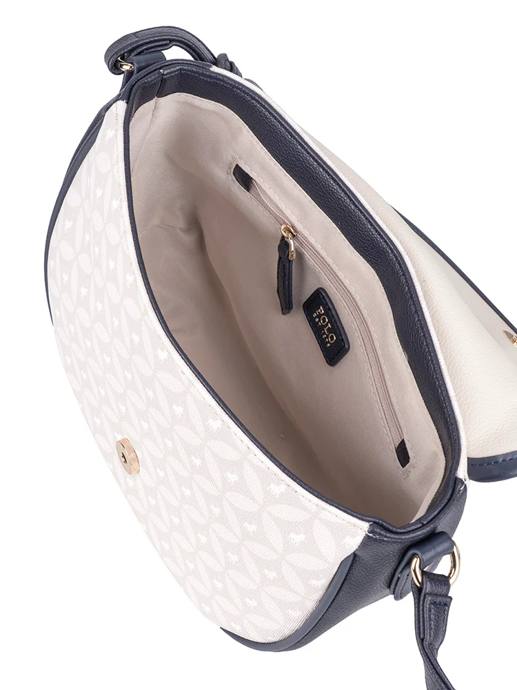Porter Saddle Flapover Sling Bag - Navy - Image 5