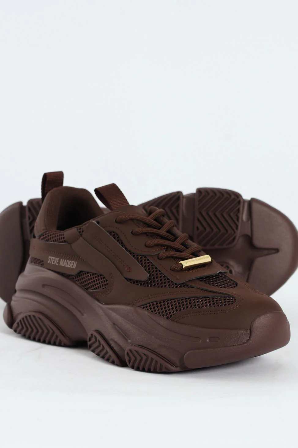 Possession Lace Up Chunky Sportie Sneaker - Chocolate - Image 5
