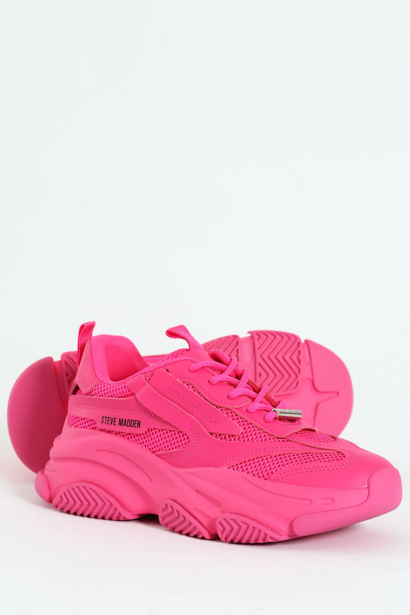 Possession Lace Up Chunky Sportie Sneaker - Fuchsia - Image 4