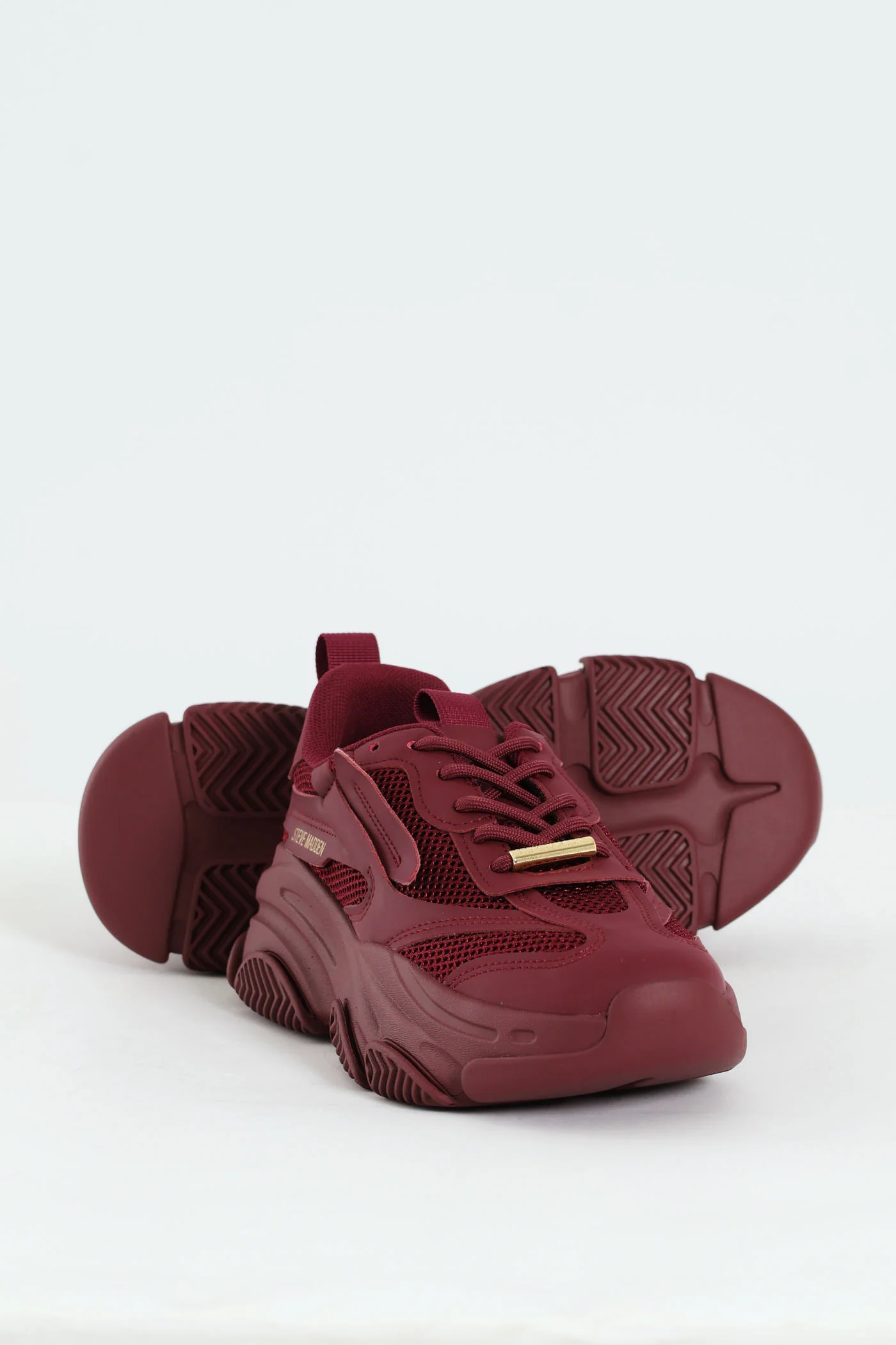 Possession Lace Up Chunky Sportie Sneaker - Wine - Image 8