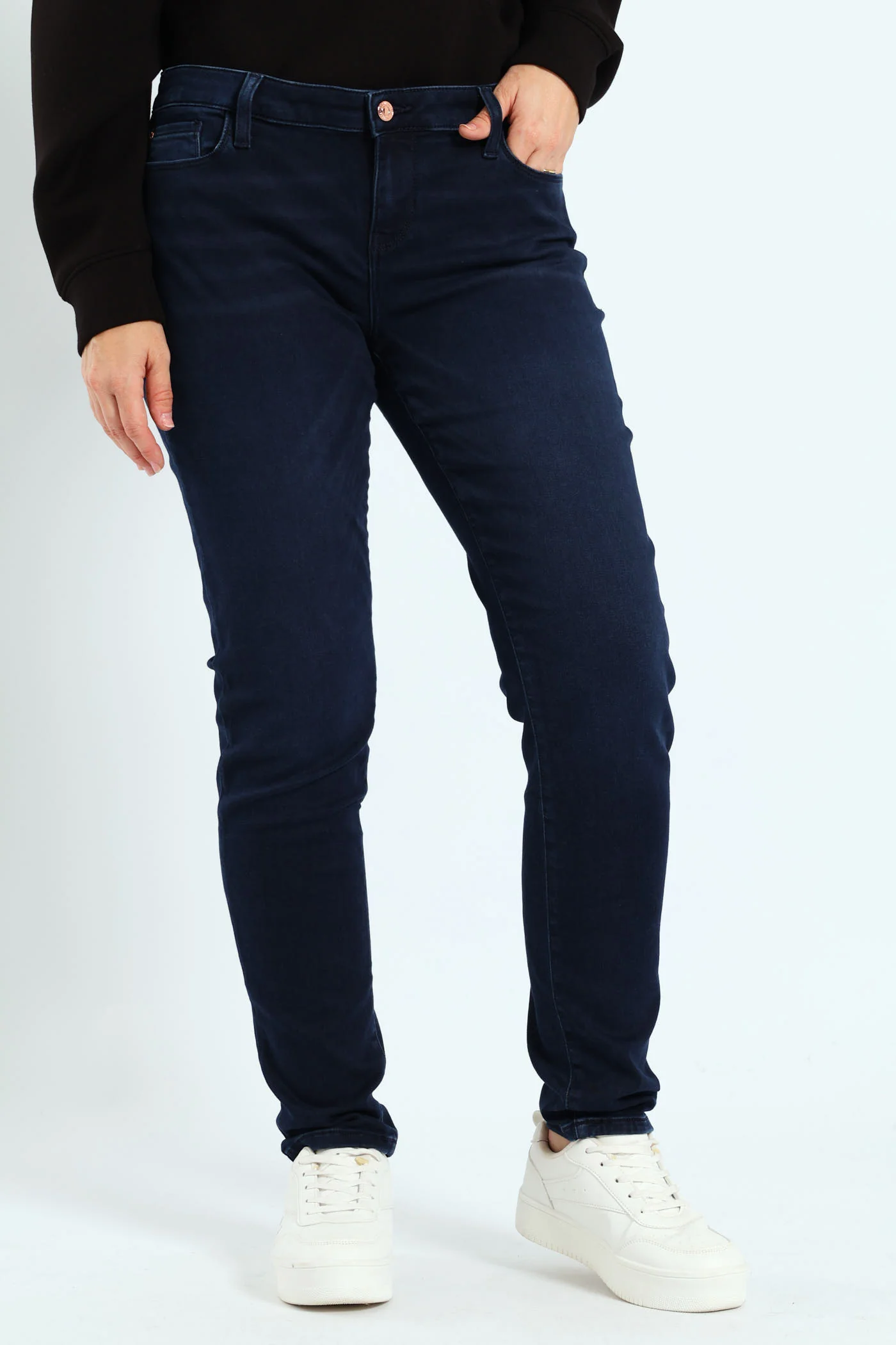 Power Skinny Low Rise Denim - Dark Wash Ink - Image 2
