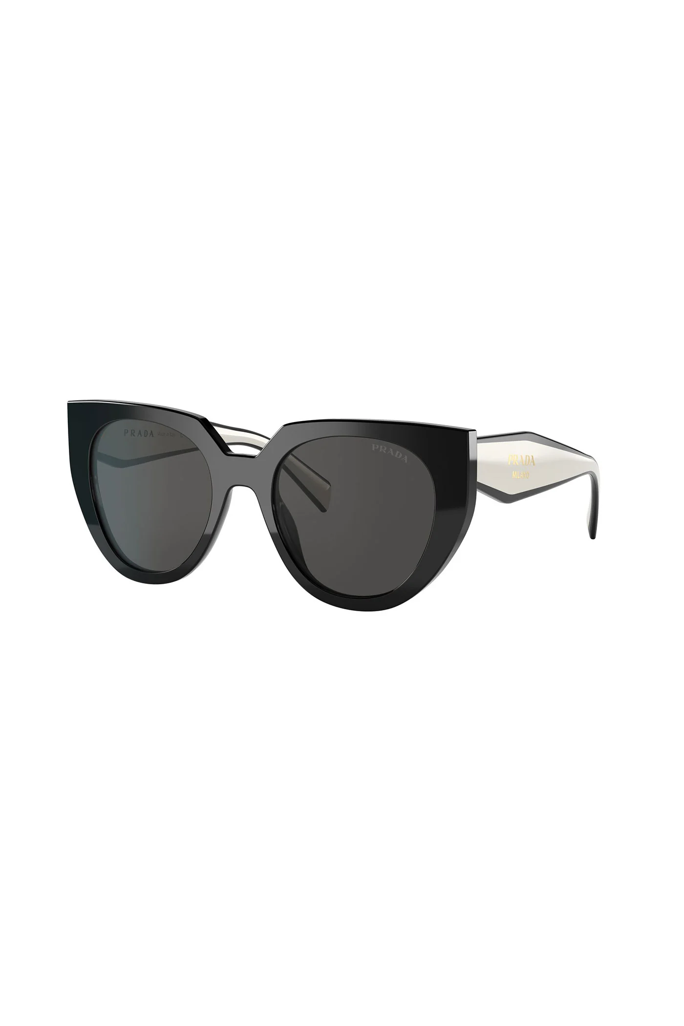 Round Framed Sunglasses - Black - Image 3