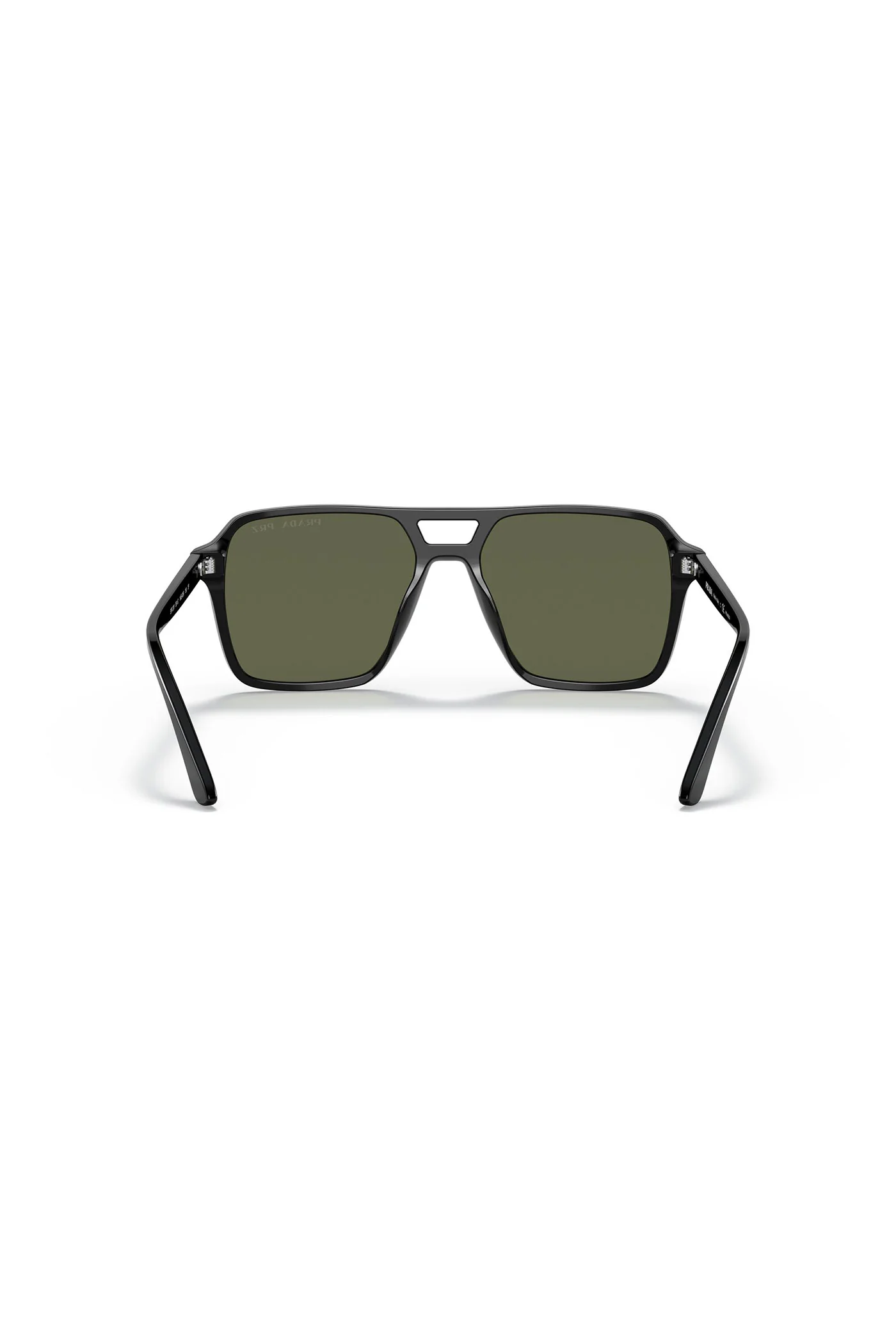 Square Frame Green Lens Sunglasses - Black - Image 4