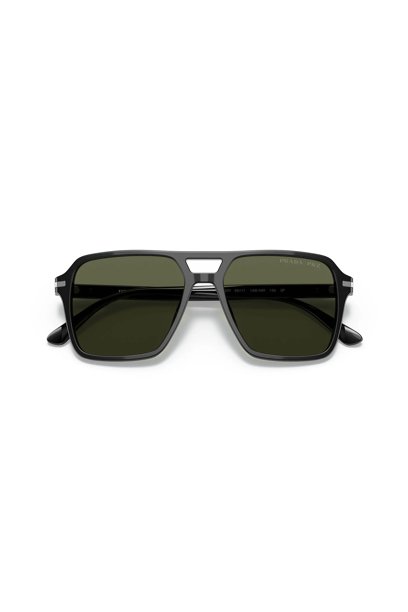 Square Frame Green Lens Sunglasses - Black - Image 5