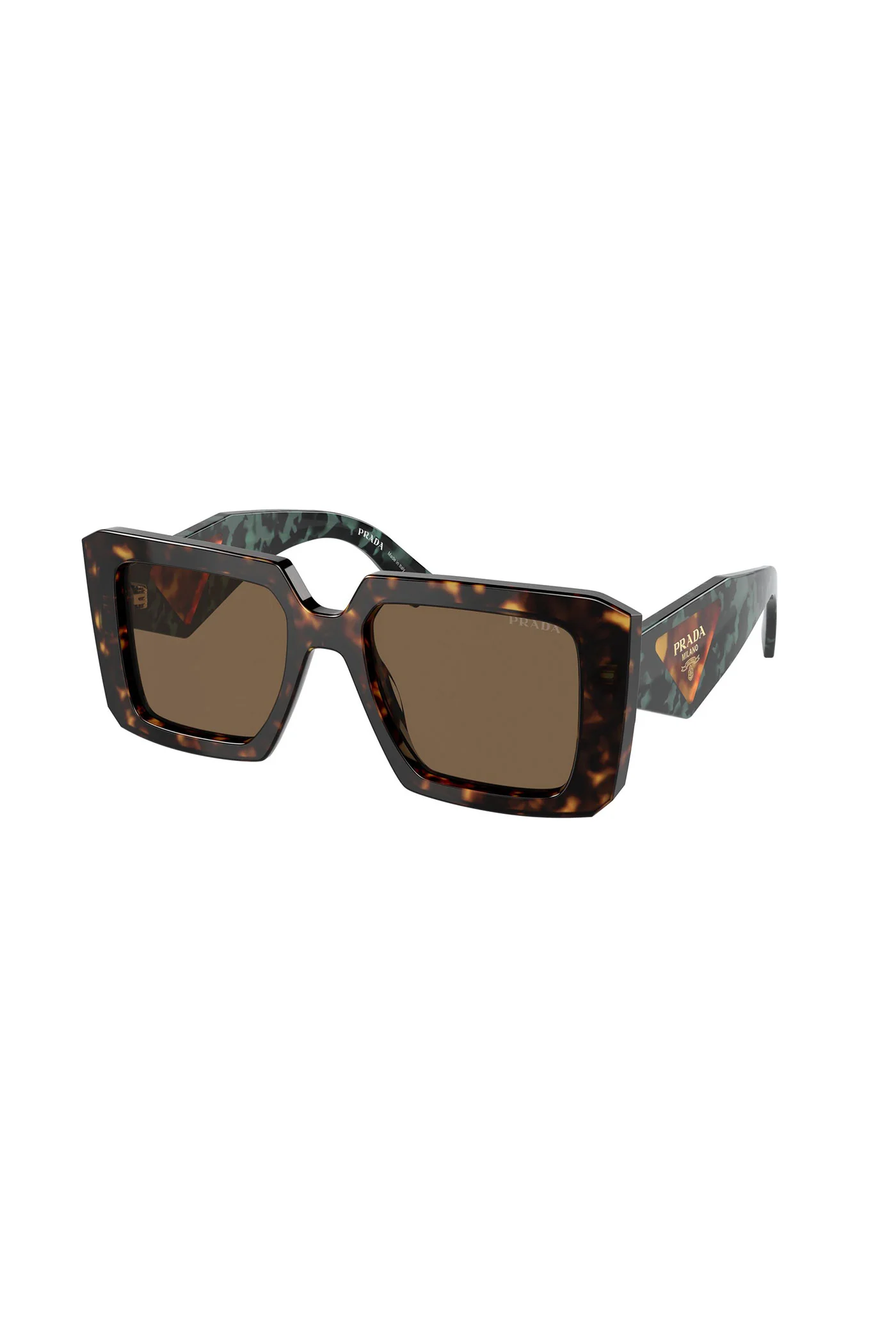 Large Framed Square Sunglasses - Tortoise Shell - Image 3