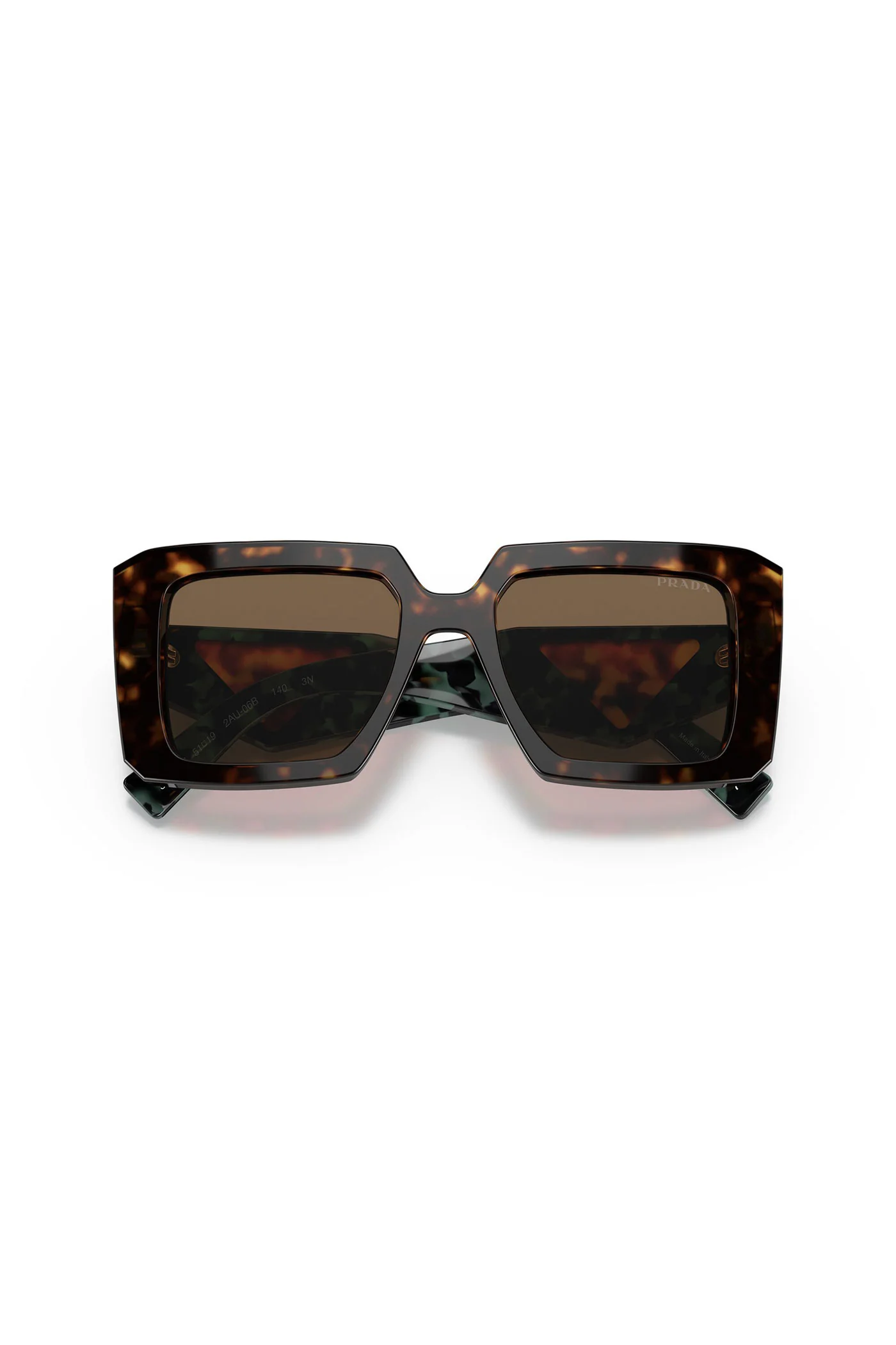 Large Framed Square Sunglasses - Tortoise Shell - Image 5