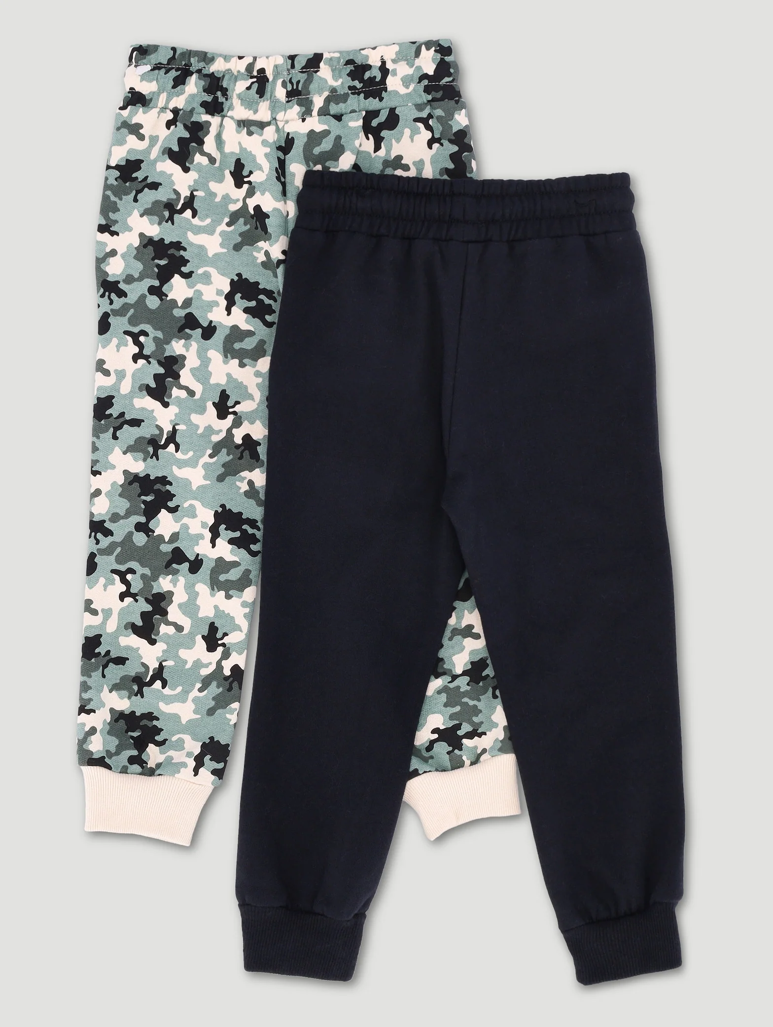 Pre-Boys 2 Pack Car Fleece Jogger - Camo/Black - Image 2
