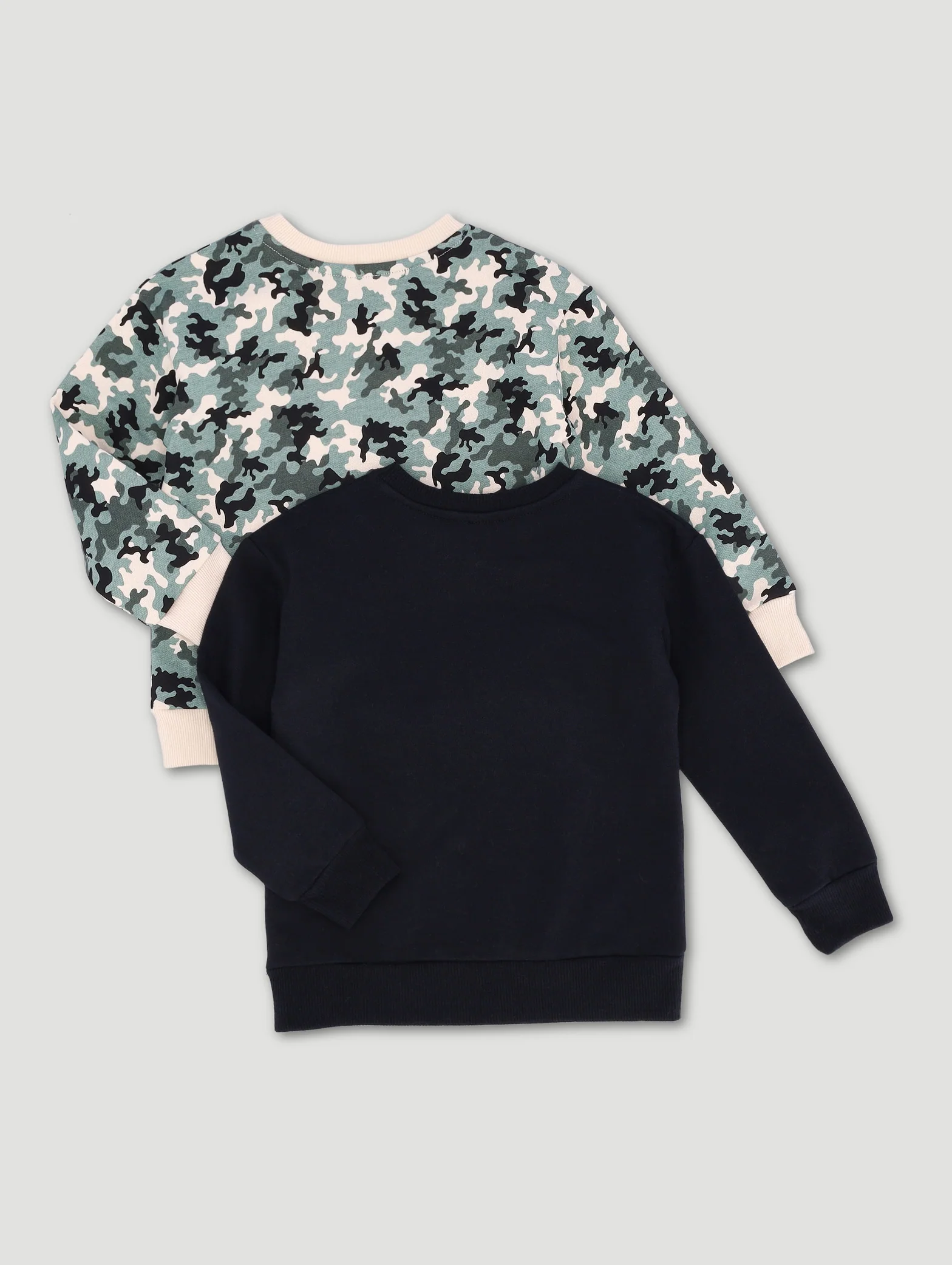 Pre-Boys 2 Pack Car Fleece Top - Camo/Black - Image 2