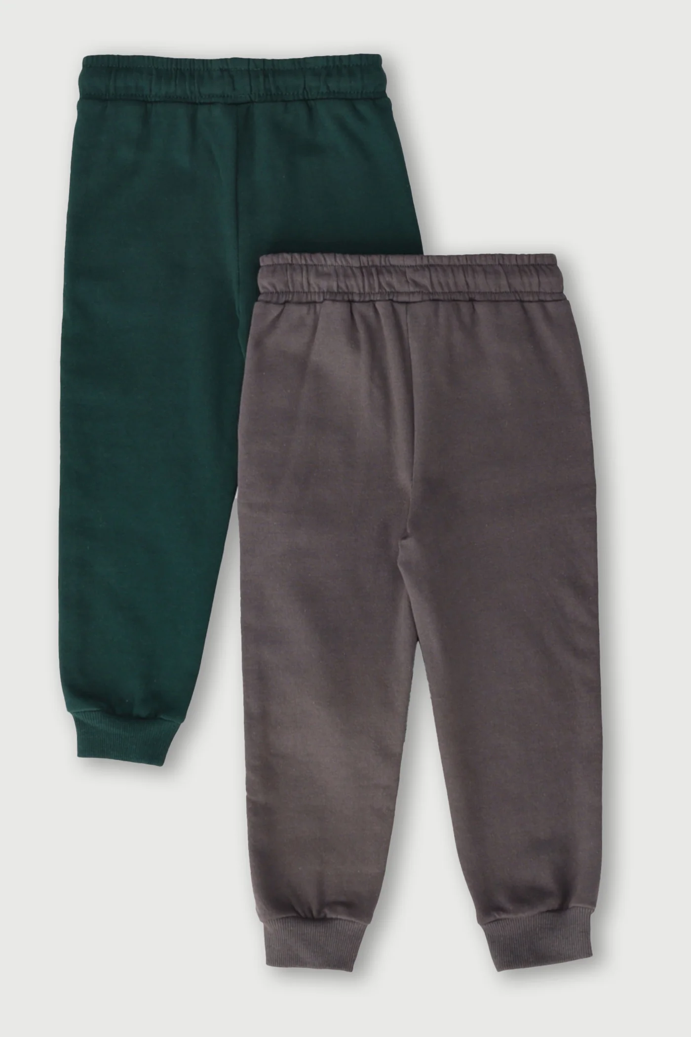 Pre-Boys 2 Pack Fleece Jogger - Dark Green/Dark Grey - Image 2
