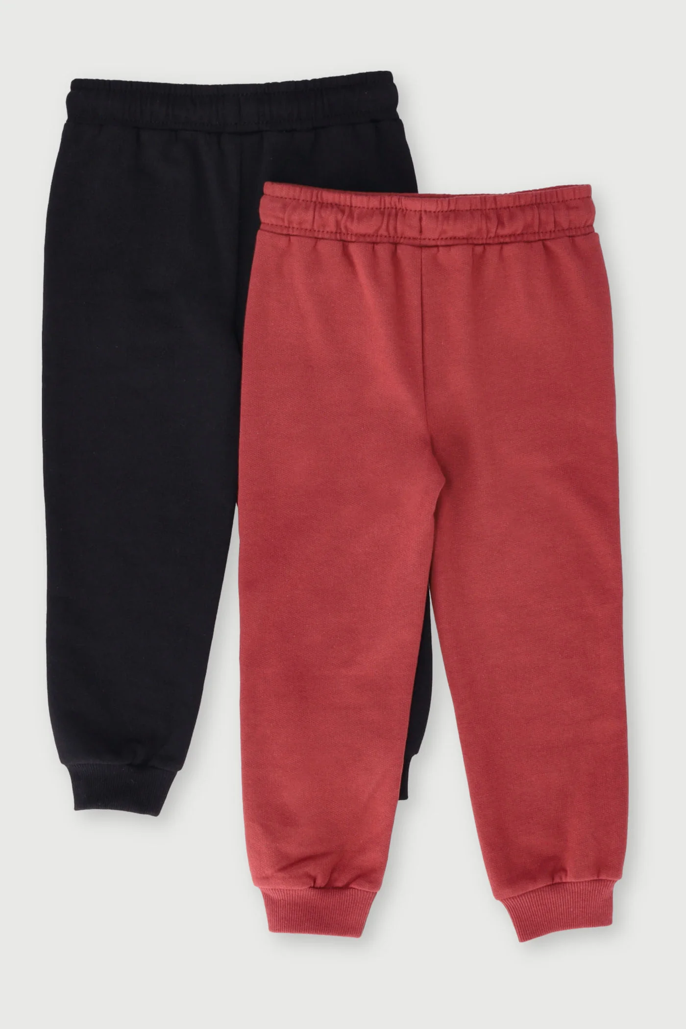 Pre-Boys 2 Pack Fleece Jogger - Ochre/Black - Image 2