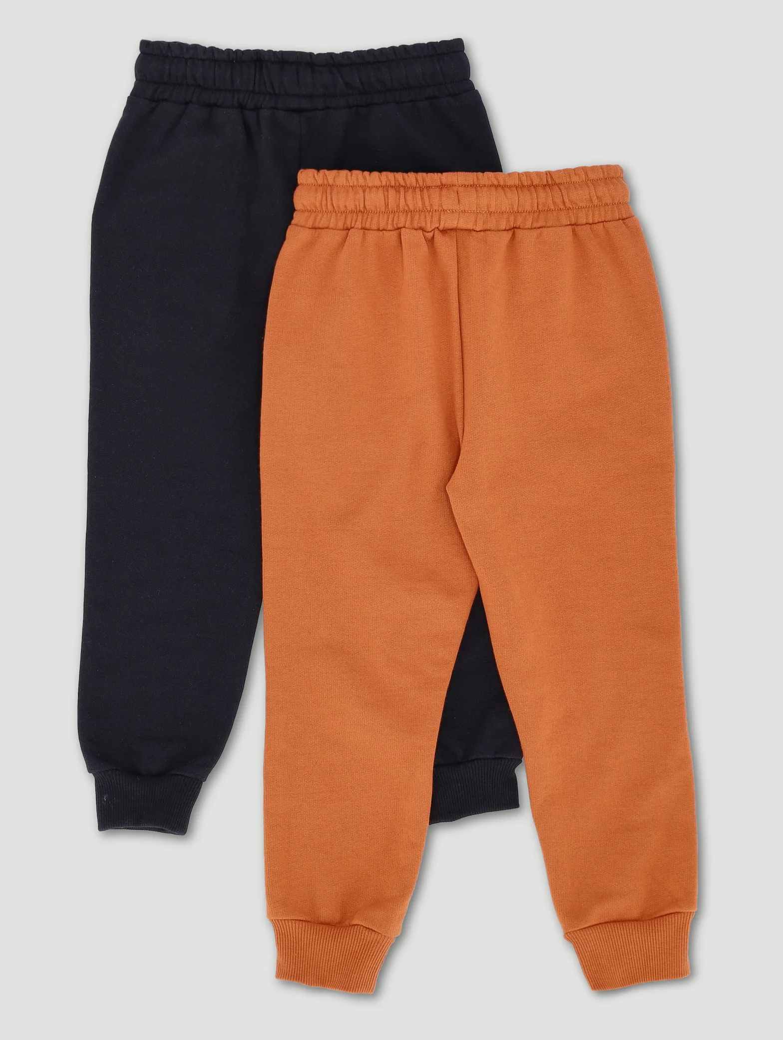 Pre-Boys 2 Pack Fleece Jogger - Rust/Black - Image 2