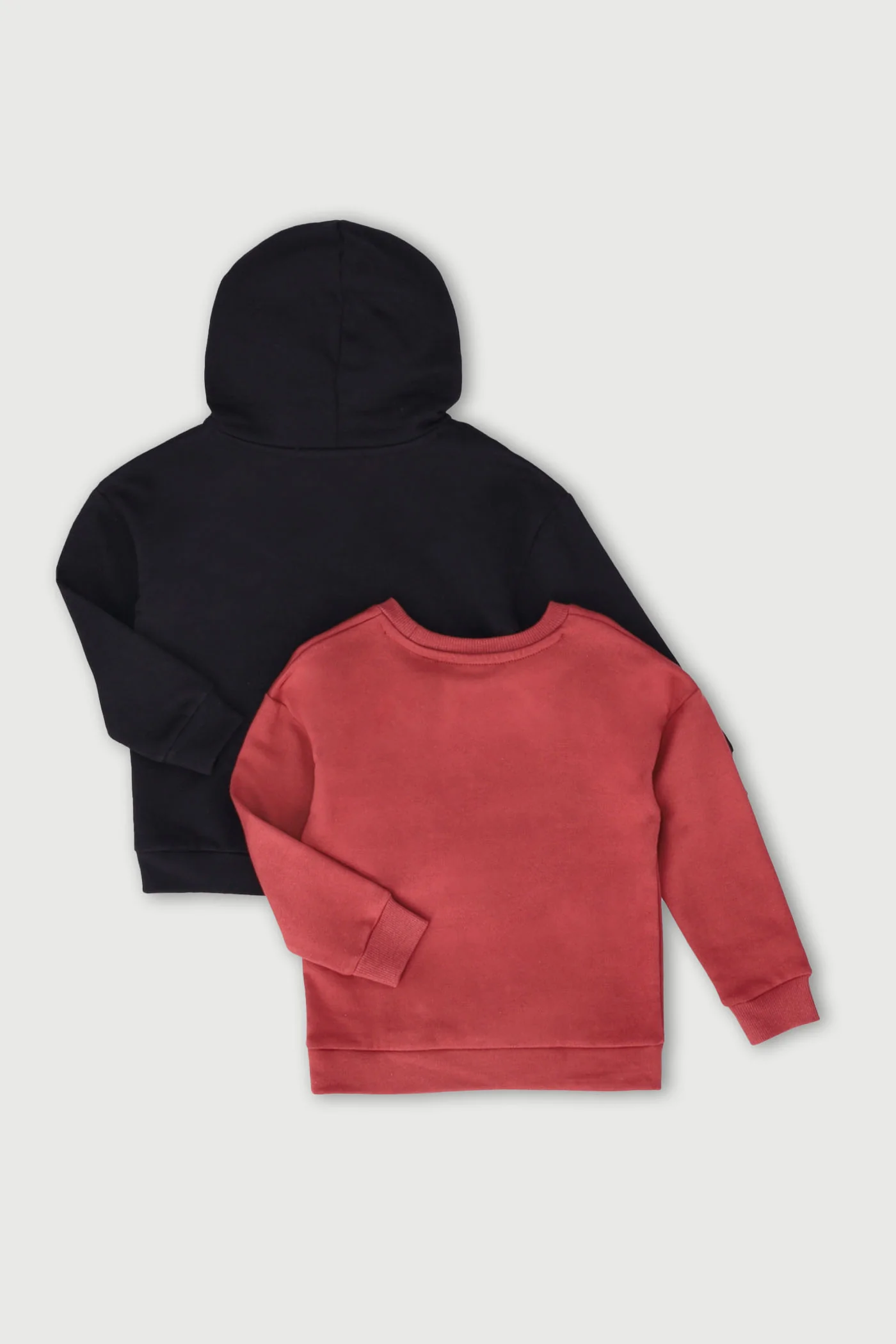 Pre-Boys 2 Pack Fleece Sweater - Ochre/Black - Image 2