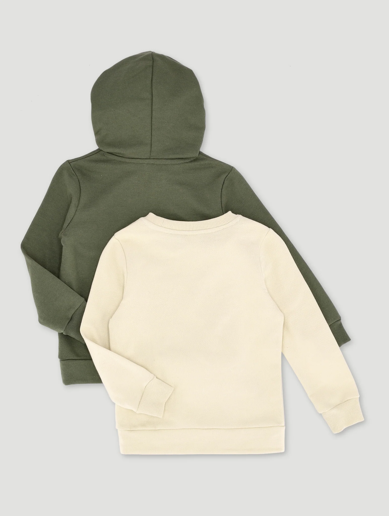 Pre-Boys 2 Pack Fleece Top - Olive/Stone - Image 2