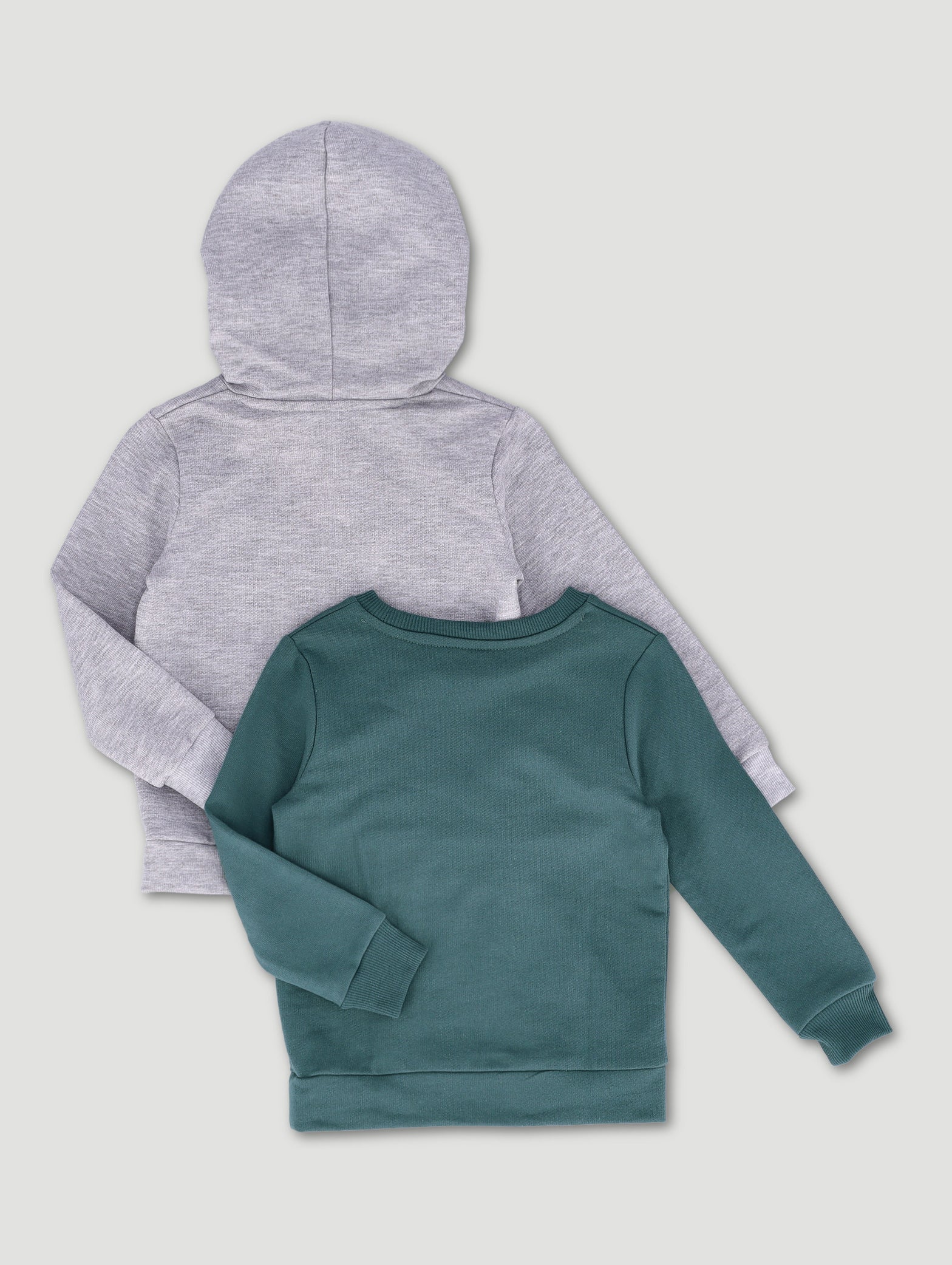 Pre-Boys 2 Pack Fleece Top - Teal/Grey - Image 2