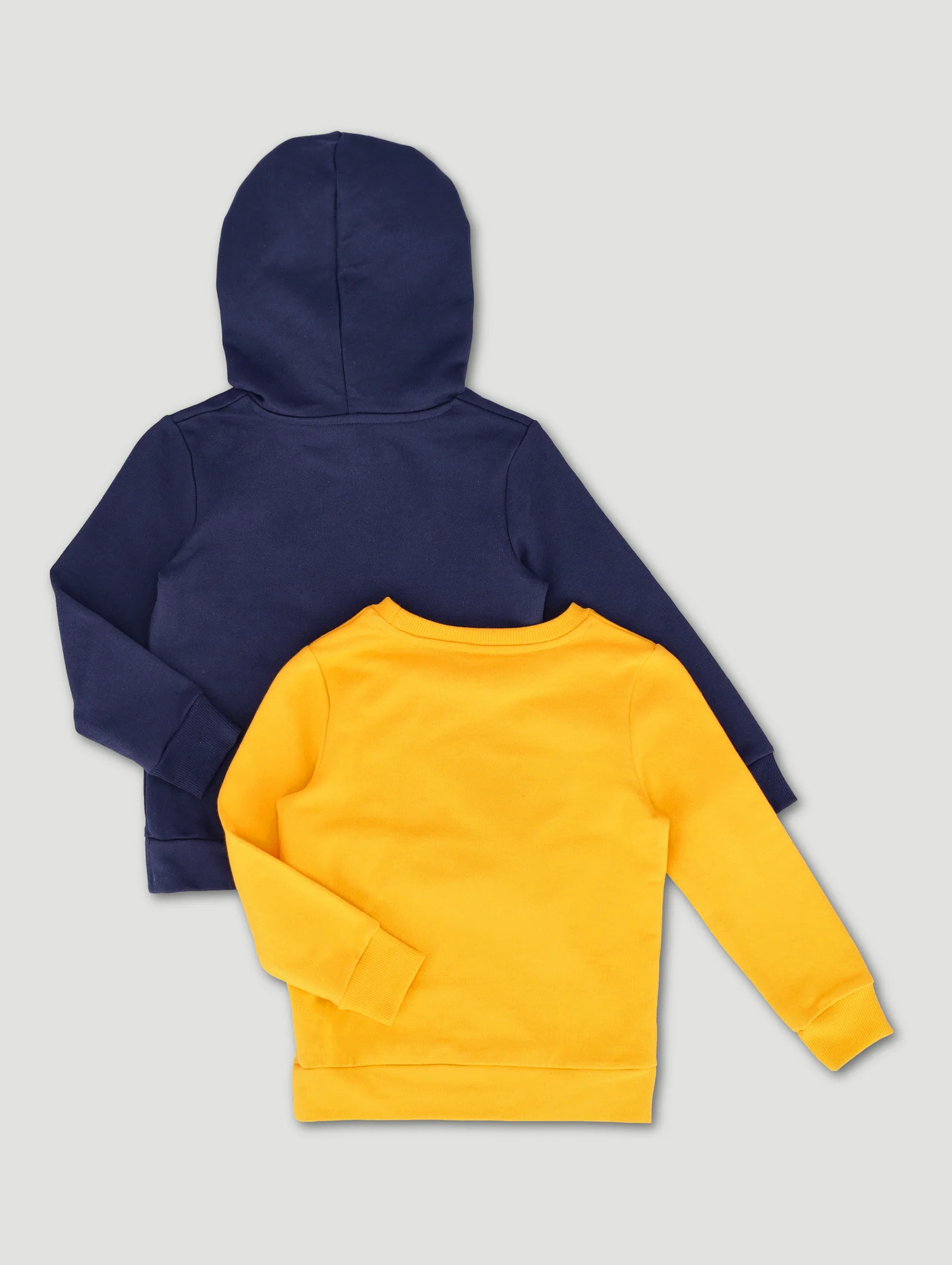 Pre-Boys 2 Pack Fleece Tops - Mustard/Navy - Image 2