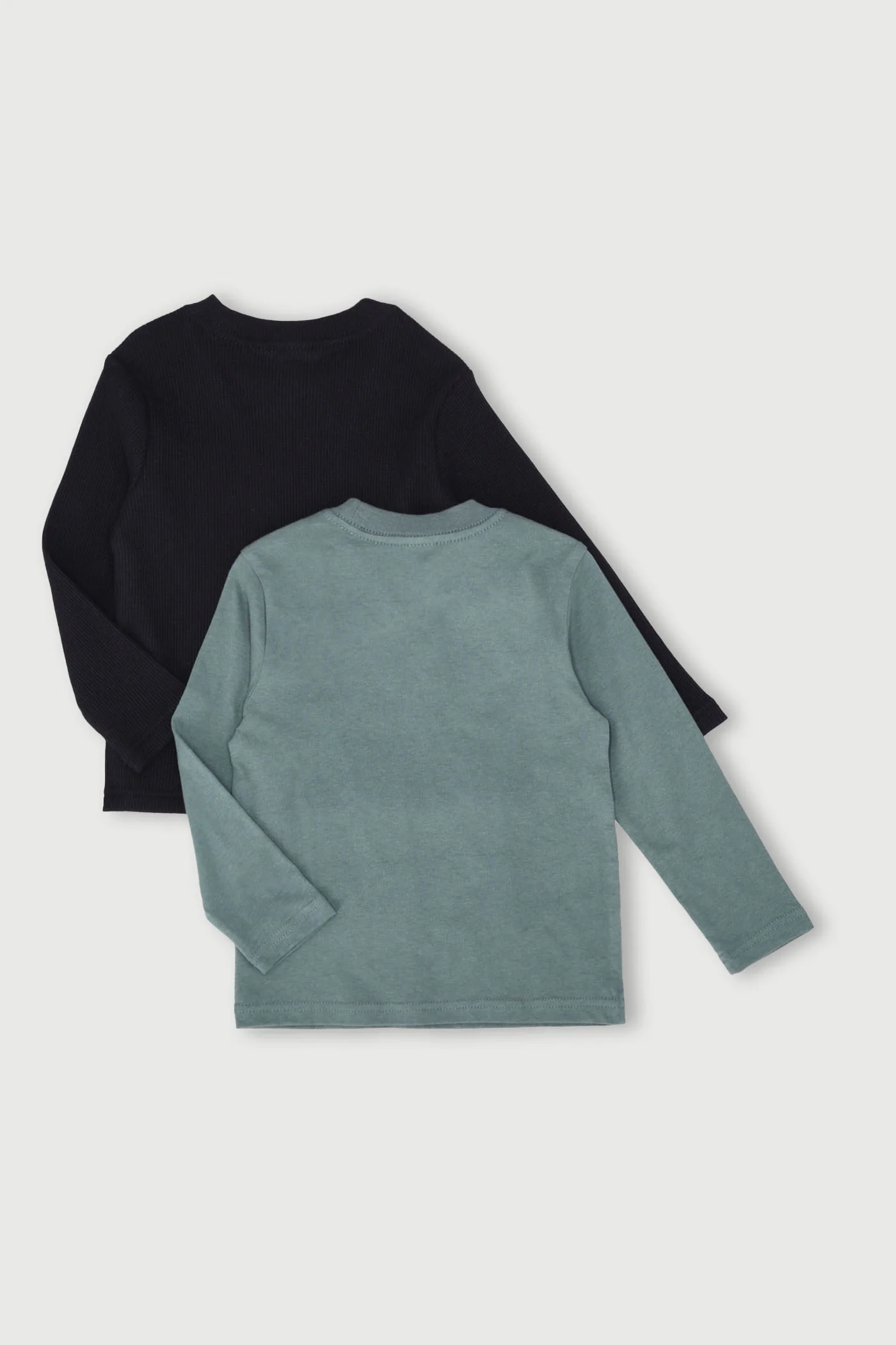 Pre-Boys 2 Pack Long Sleeve Dino Tee - Teal/Black - Image 3