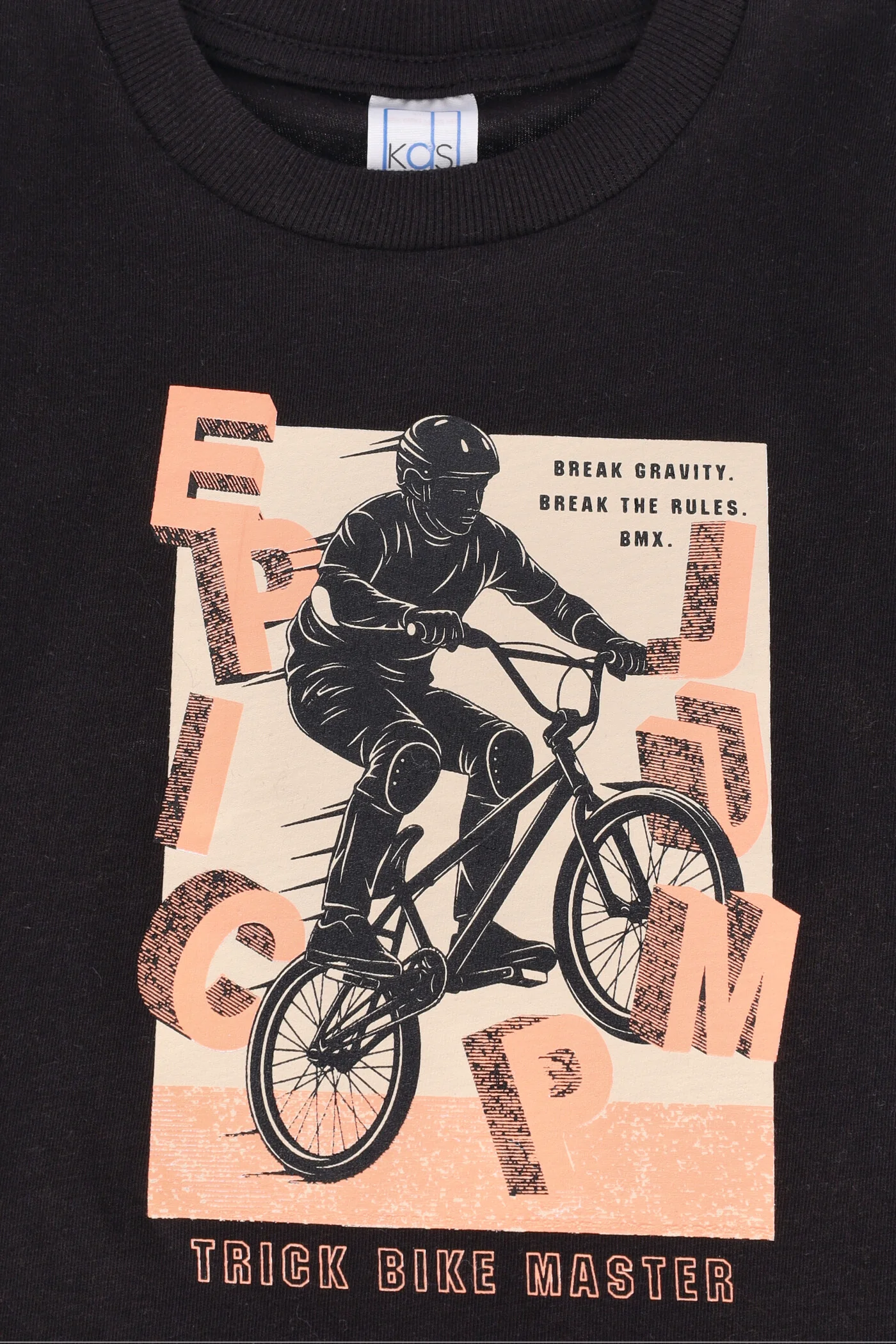 Pre-Boys 2 Pack Long Sleeve Printed BMX Skate Top - White/Black - Image 2