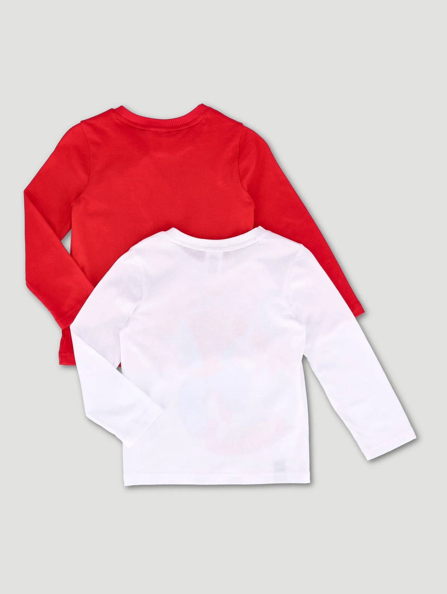 Pre-Boys 2 Pack Spiderman Long Sleeve Tees - White/Red - Image 2