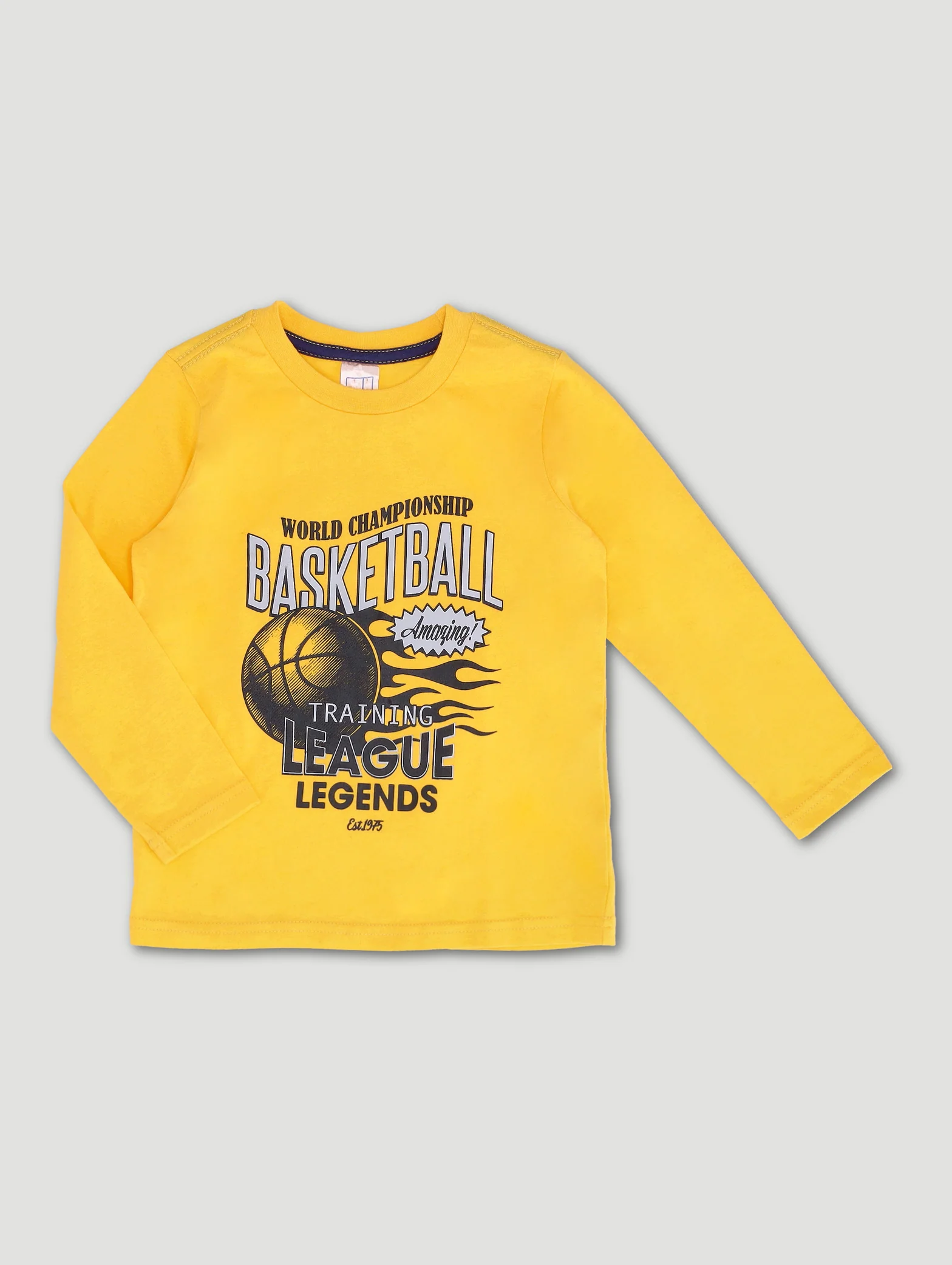 Pre-Boys 2 Pack Sports Tee - Mustard/Navy - Image 4