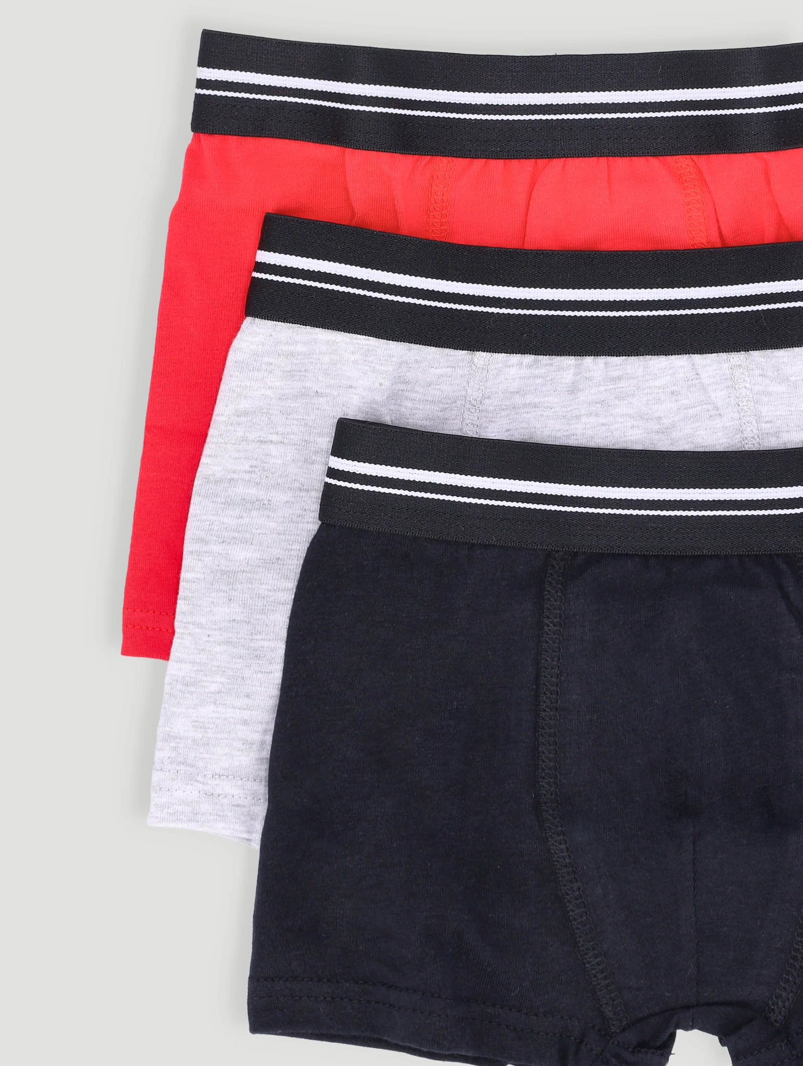 Pre-Boys 3 Pack Plain Boxers - Red - Image 2