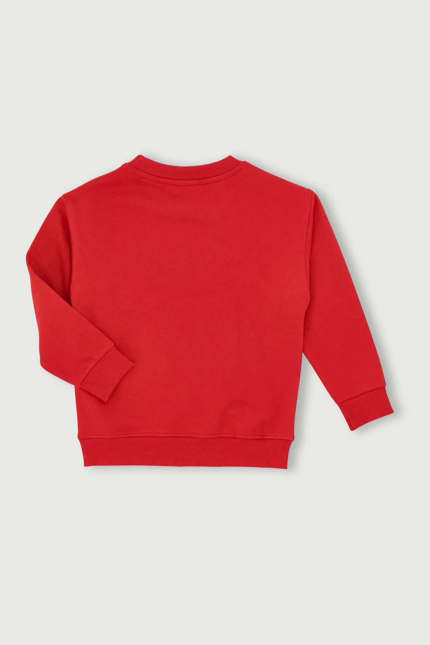 Pre- Boys 3D Tiger Embroidered Crew Top - Red - Image 2