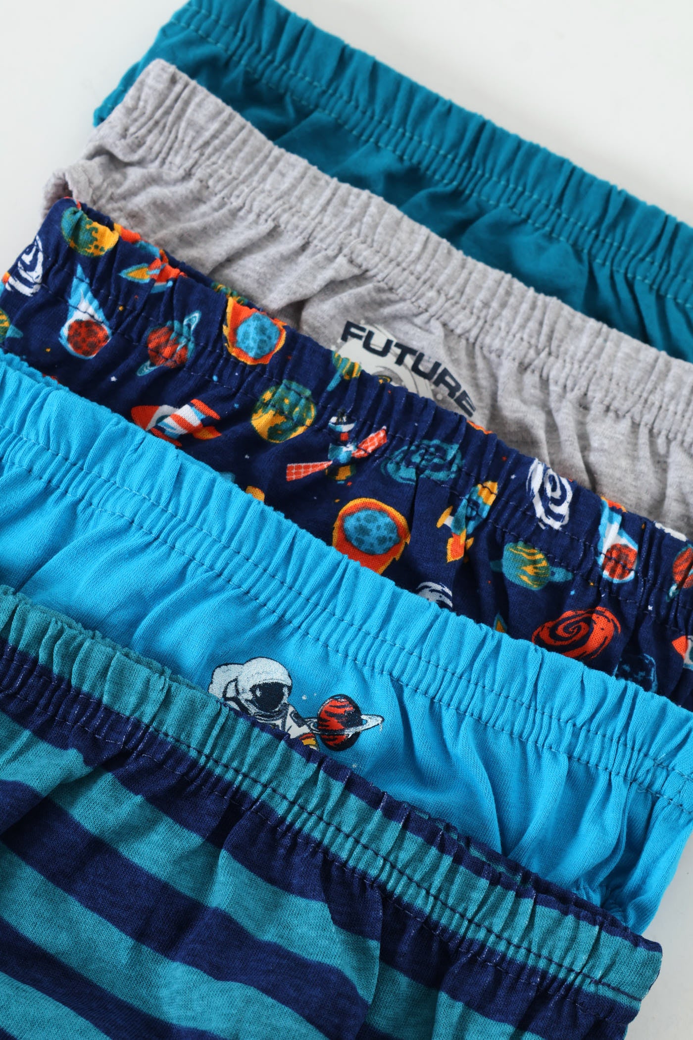 Pre-Boys 5 Pack Astronaut Briefs - Teal - Image 2
