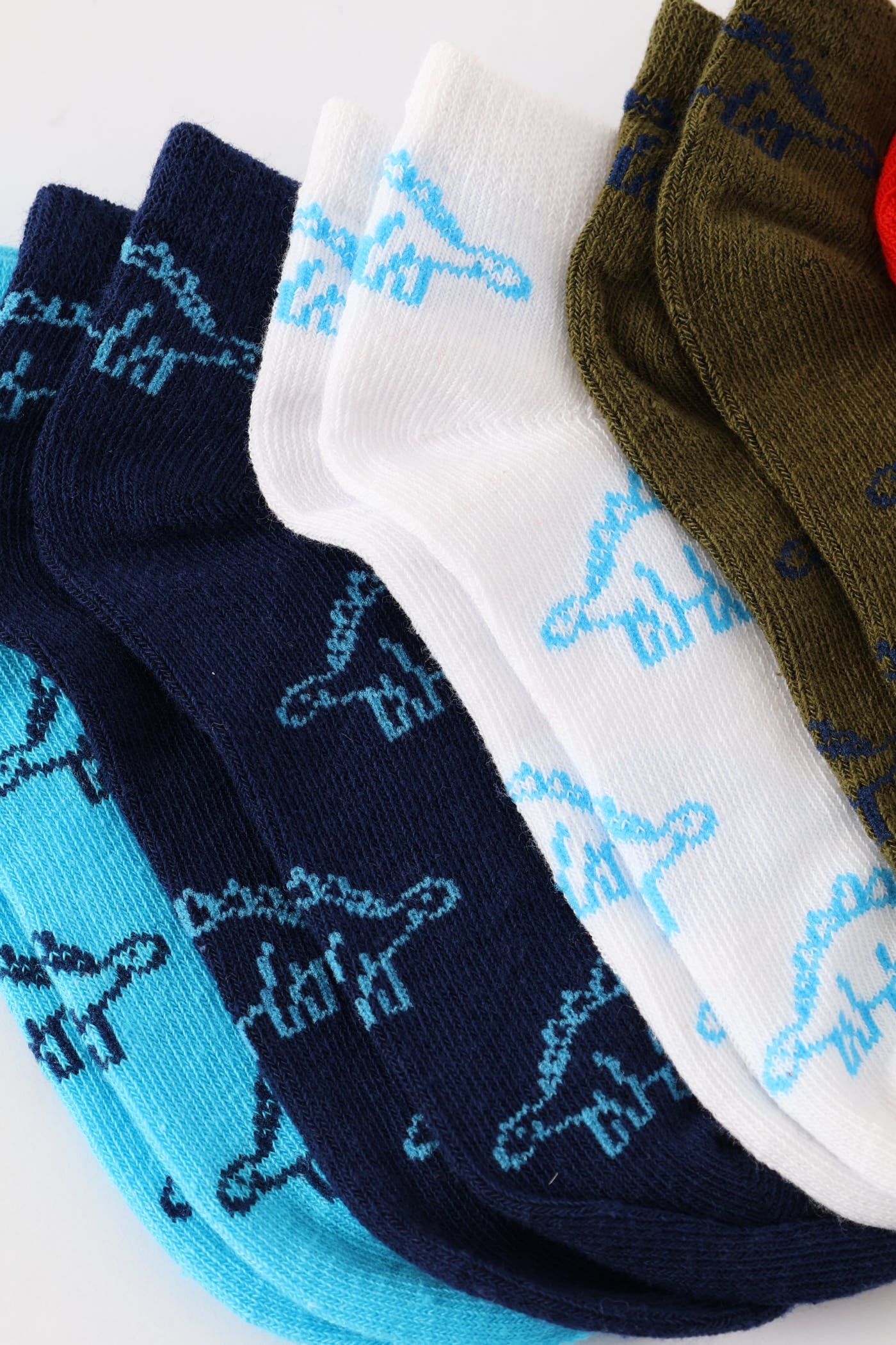 Pre-Boys 5 Pack Dinosaur Print Low Cut Socks - Multi - Image 3