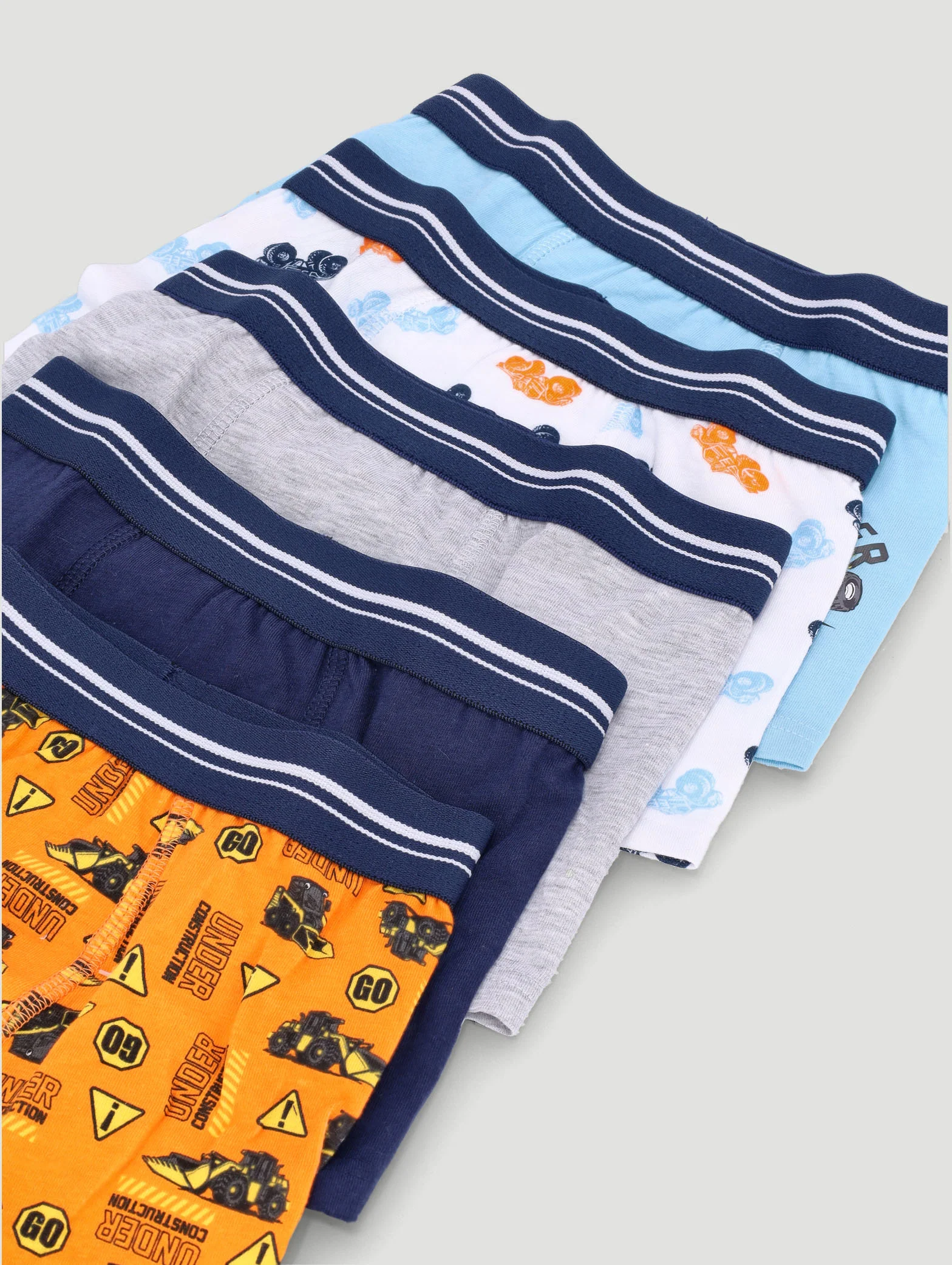 Pre-Boys 5 Pack Monster Truck Boxers - Orange - Image 2