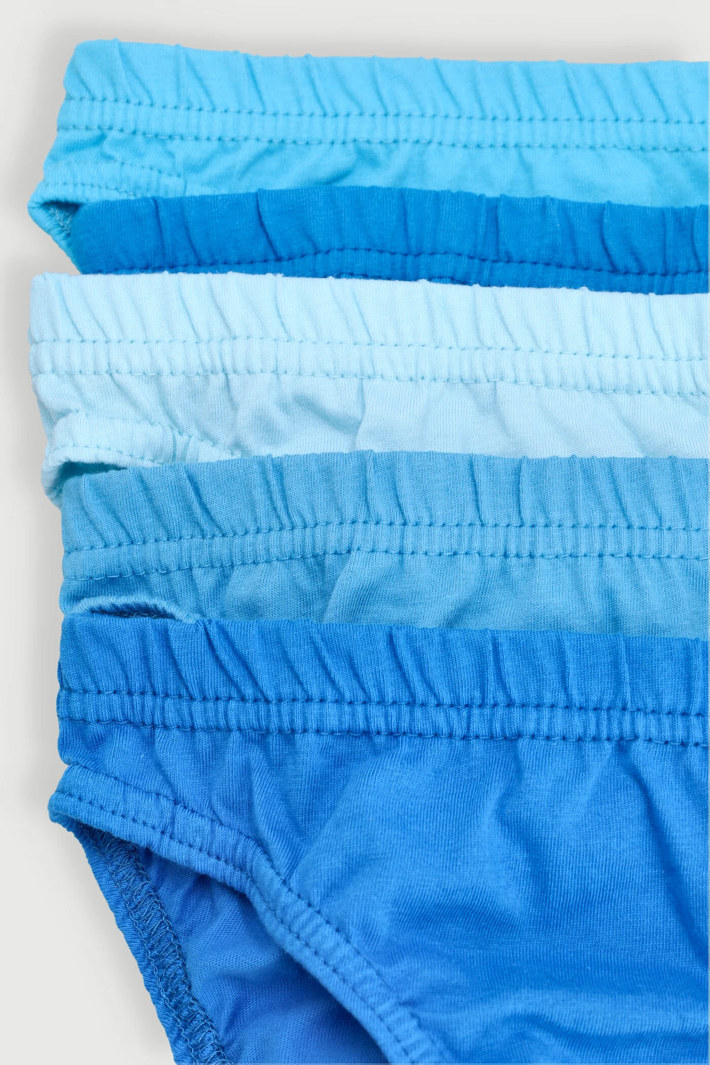 Pre-Boys 5 Pack Plain Briefs - Blue - Image 2