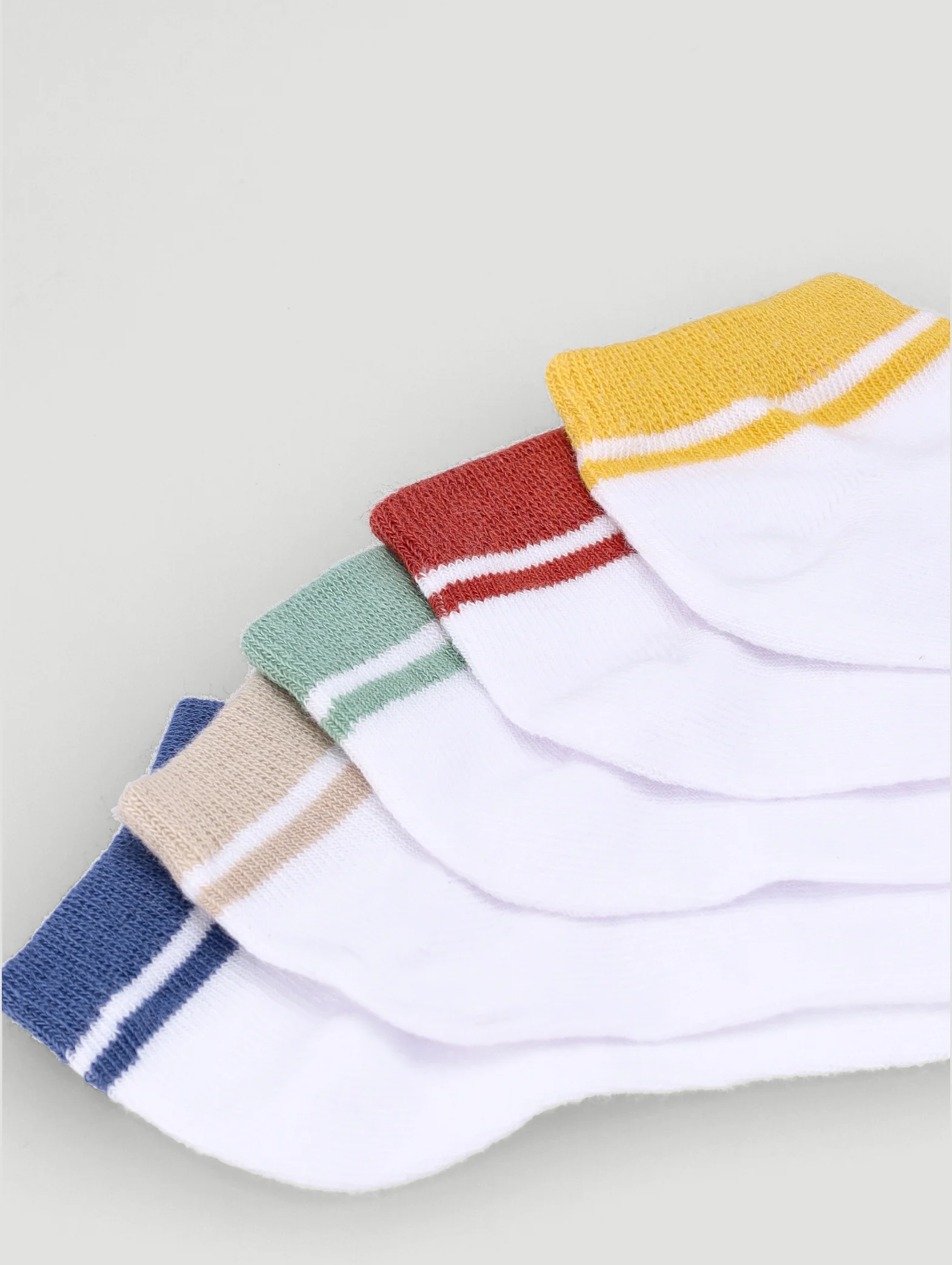 Pre-Boys 5 Pack Plain Low Cut Socks - Multi - Image 2