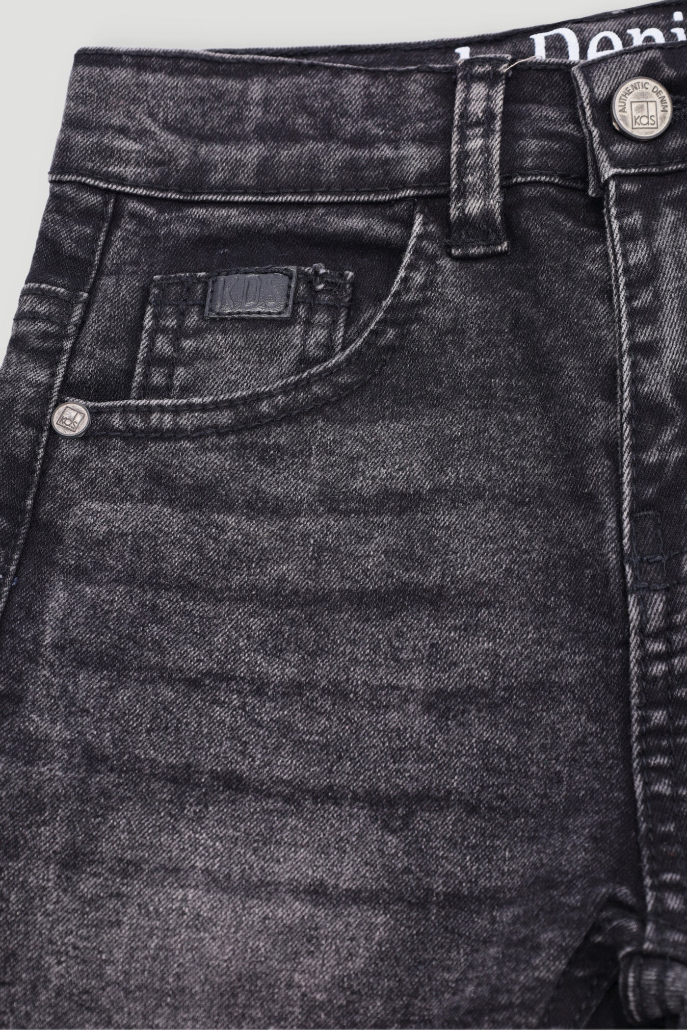 Pre-Boys Abrasion Rip Repair Denim - Charcoal - Image 4