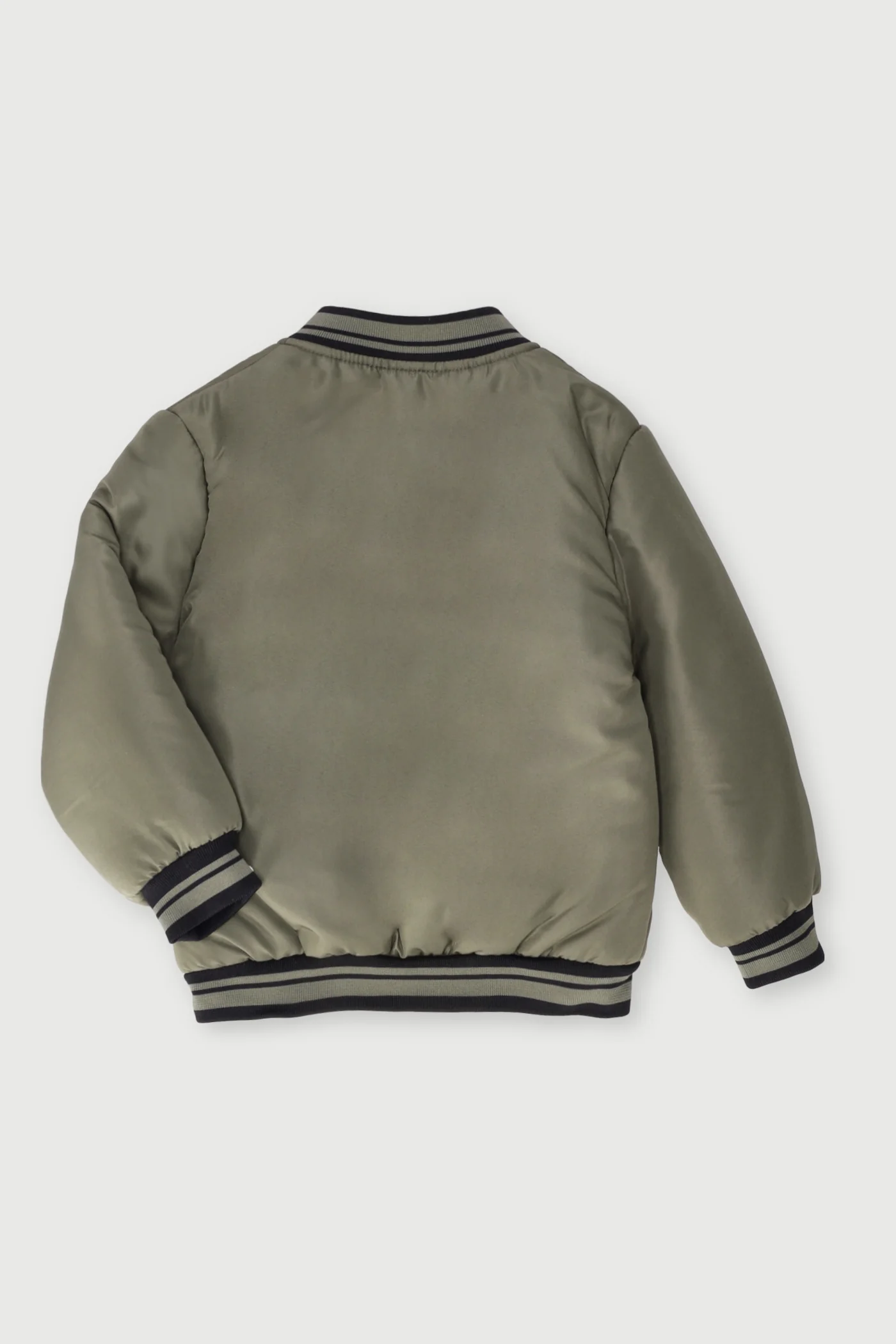 Pre-Boys Baseball Jacket - Olive - Image 2