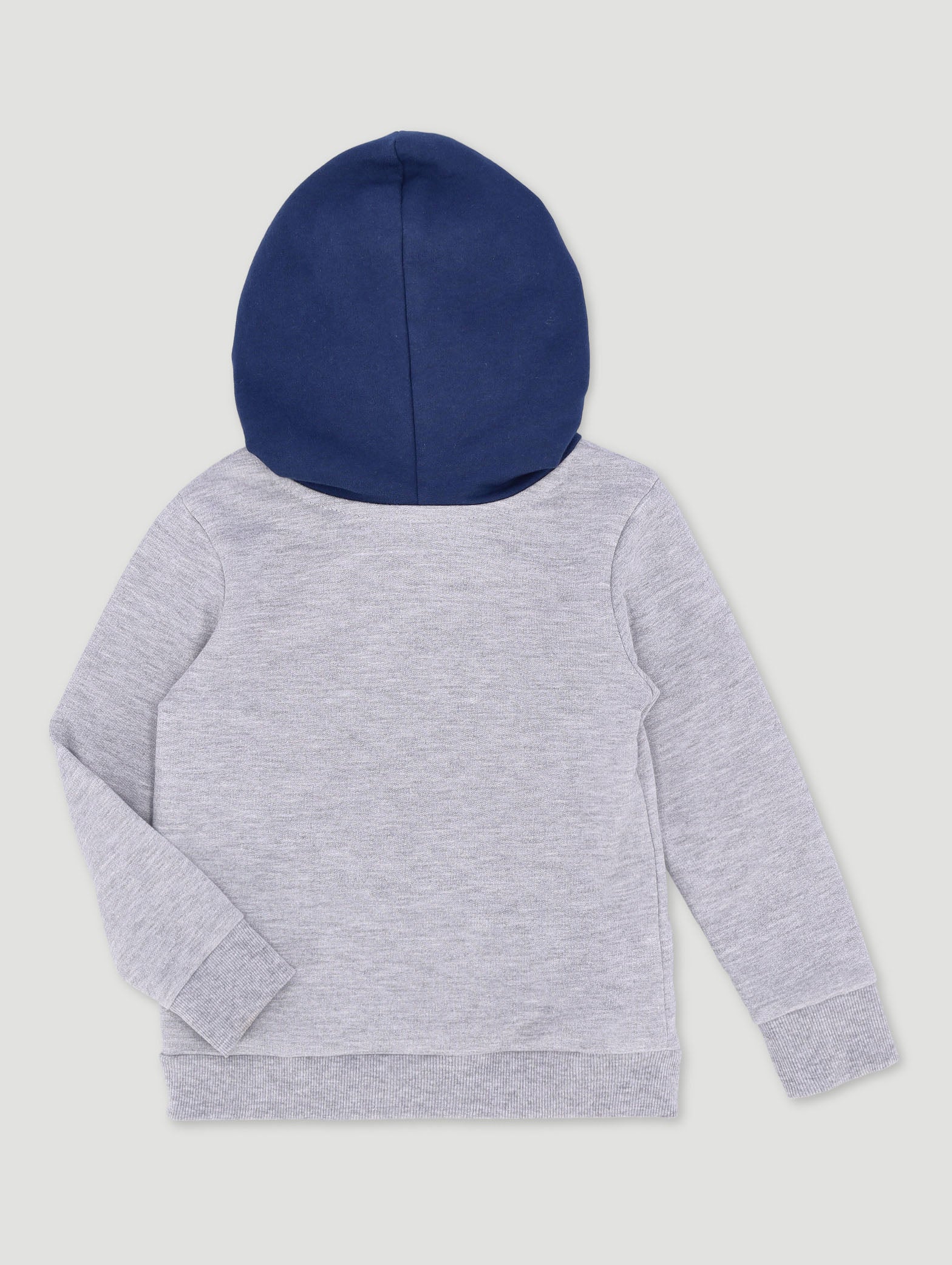 Pre-Boys Basketball NY Colour Block Hoody - Navy/Grey - Image 2