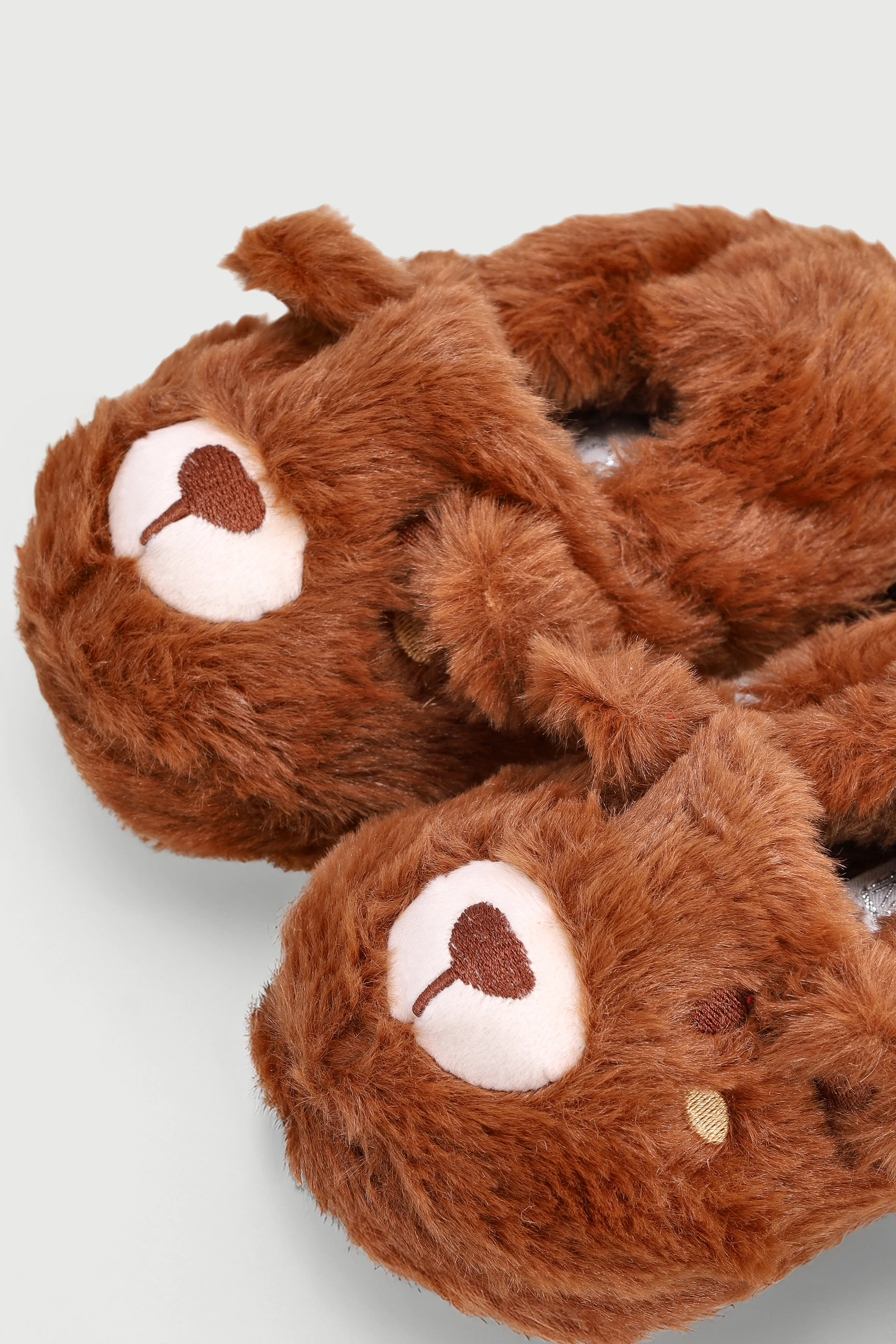 Pre-Boys Bear Slipper - Brown - Image 2