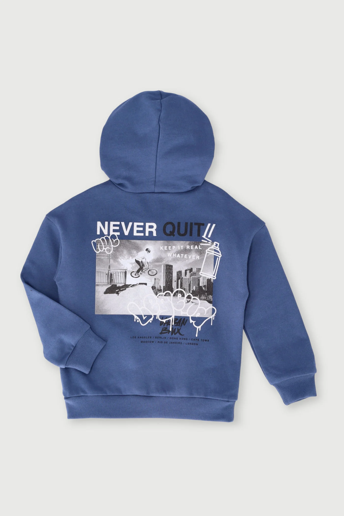 Pre-Boys BMX Kanga Pocket Hoody - Blue - Image 3