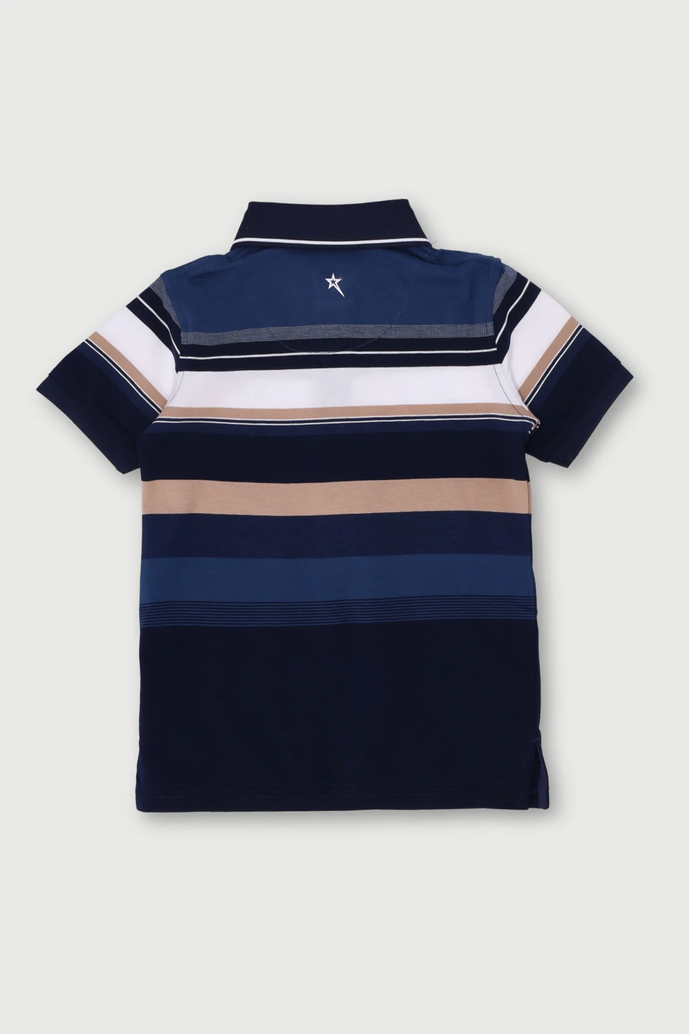 Pre-Boys Brayden Yarn Dye Stripe Golfer - Blue - Image 2
