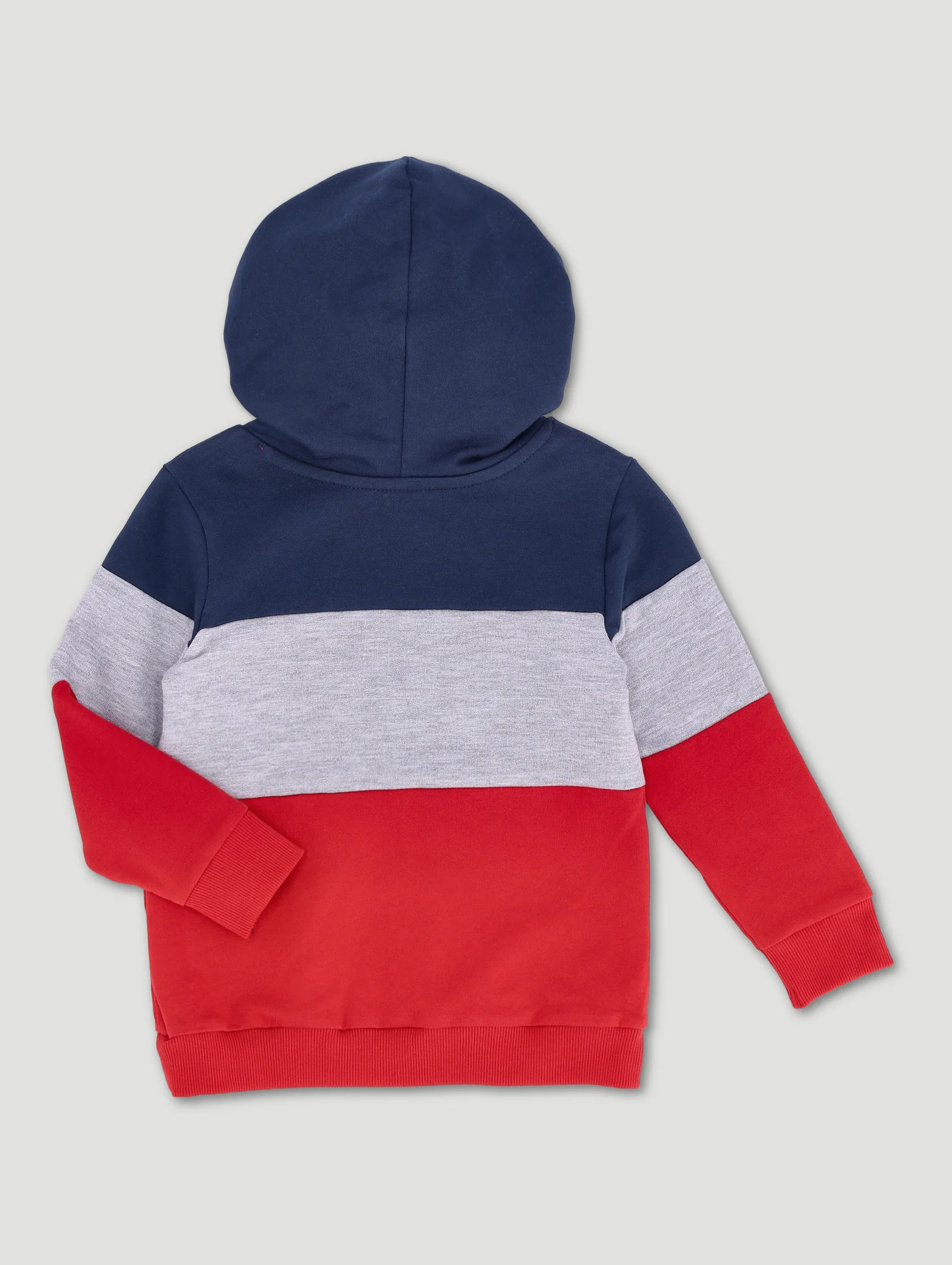 Pre-Boys Brooklyn Colourblock Hoody - Navy/Red - Image 2