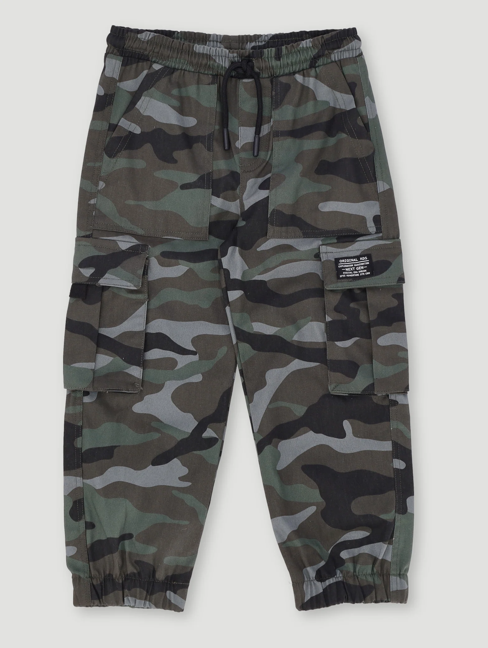 Pre-Boys Camo Jogger - Dark Green - Image 2