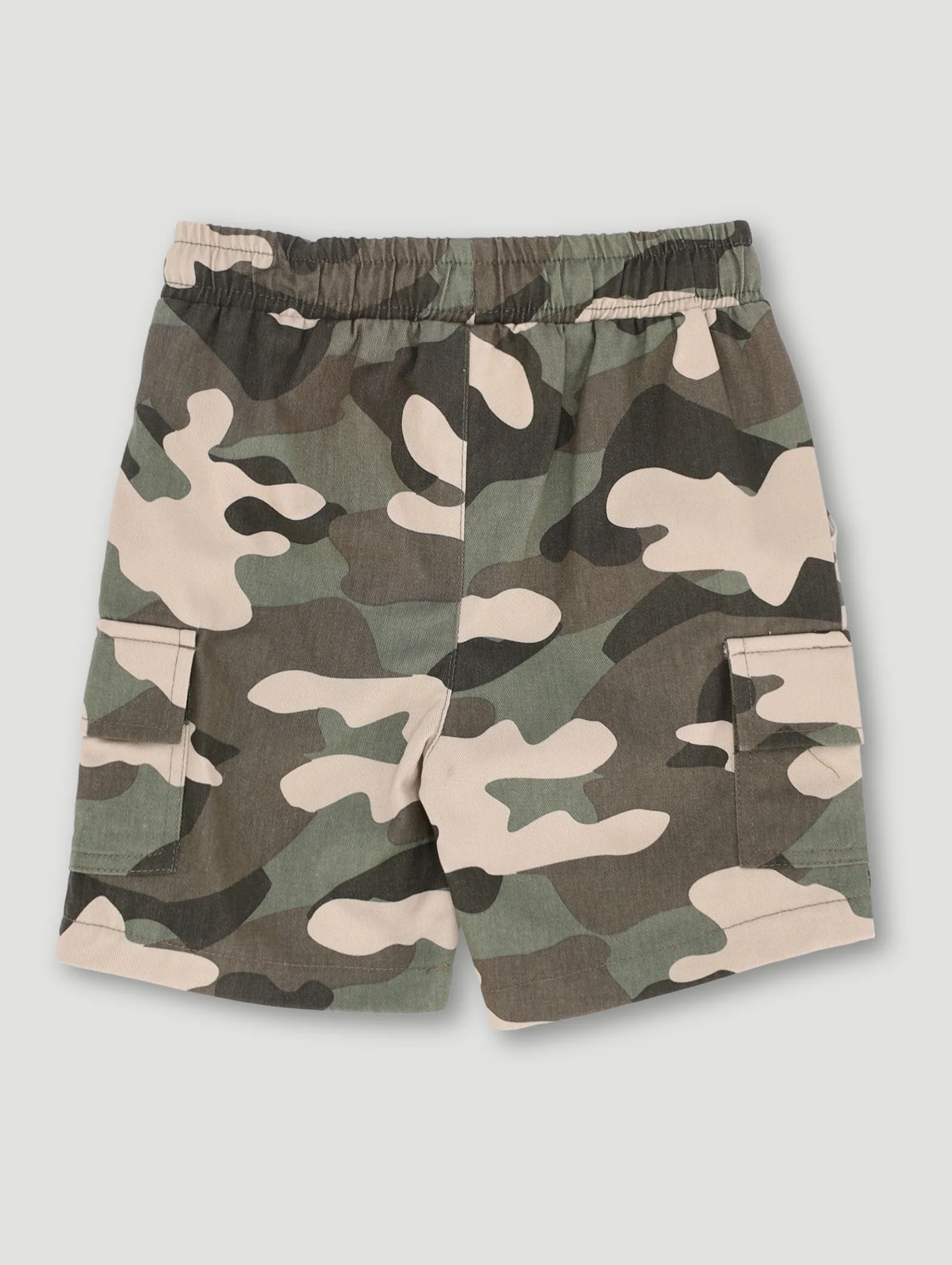 Pre-Boys Camo Print Cargo Shorts - Multi - Image 2